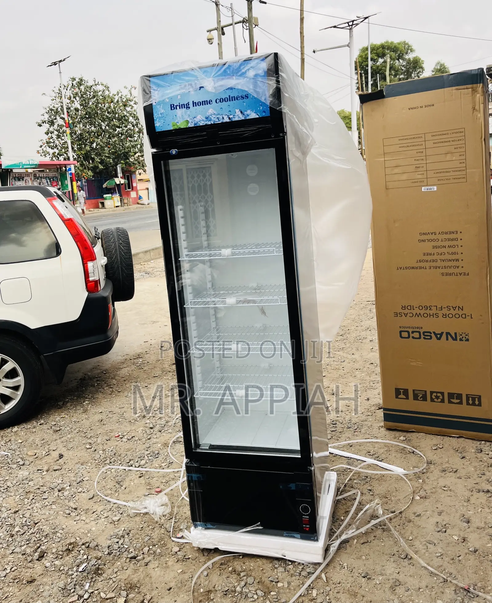 The Cool Cube Nasco Nasfl360 1 Door Display Refrigerator.