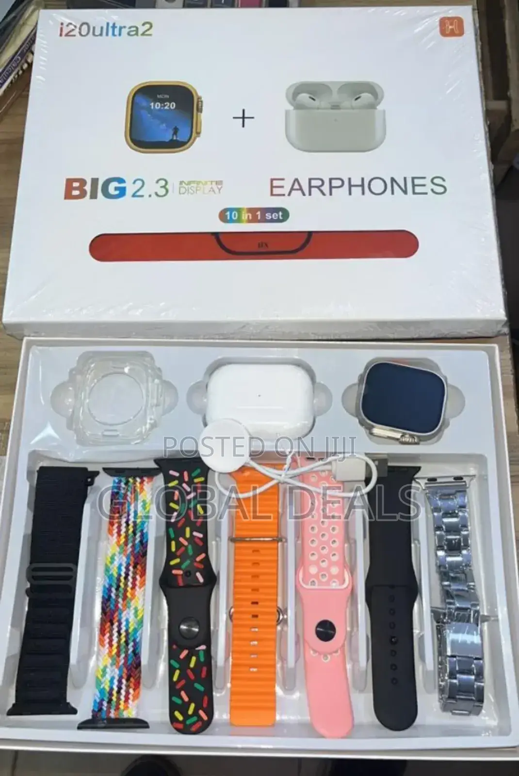 I20 Ultra2 Smart Watch. Airpod and 7straps