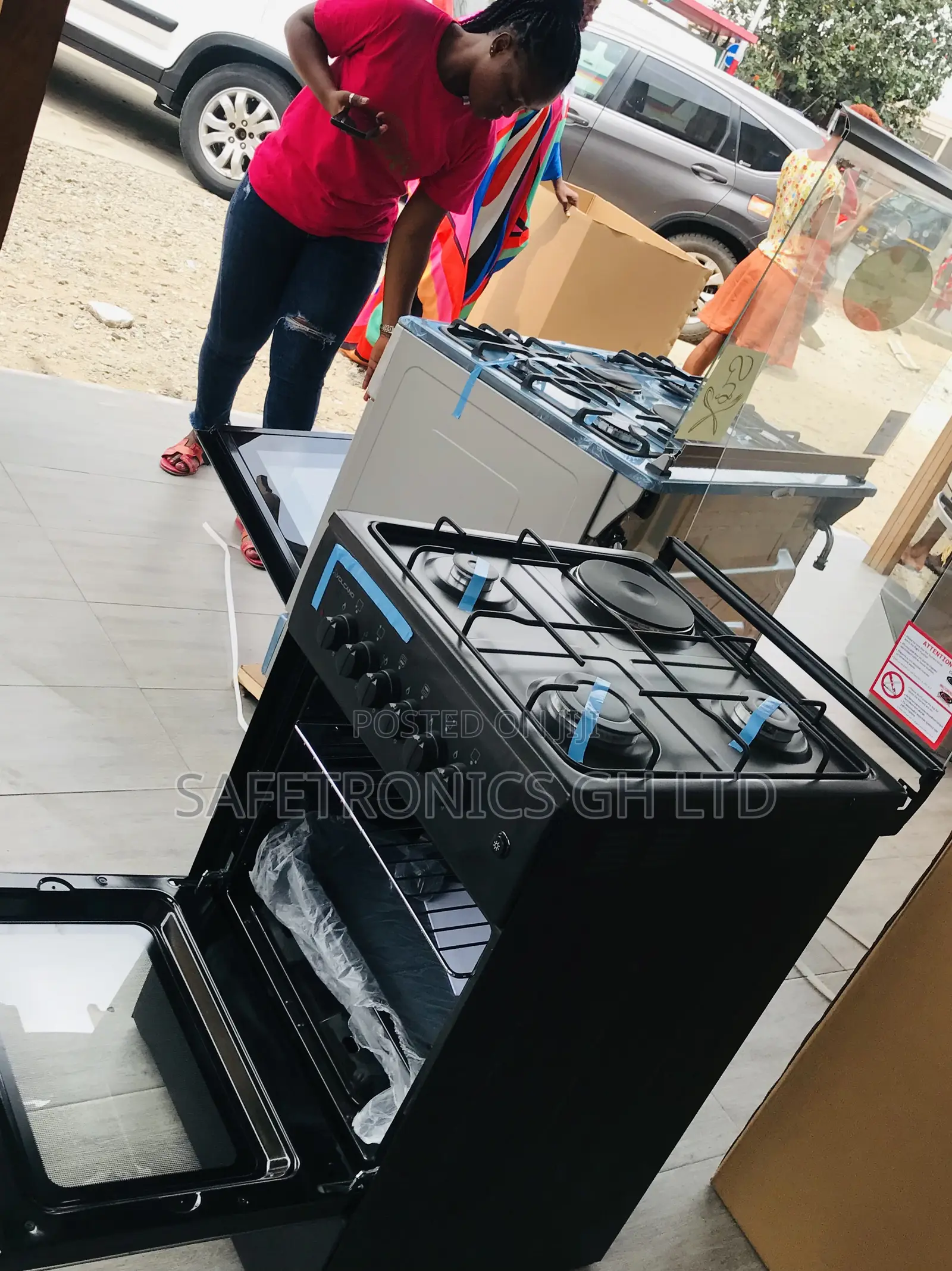 Super Unique 50x50 1 Electric 3 Gas Volcano Black Turkish
