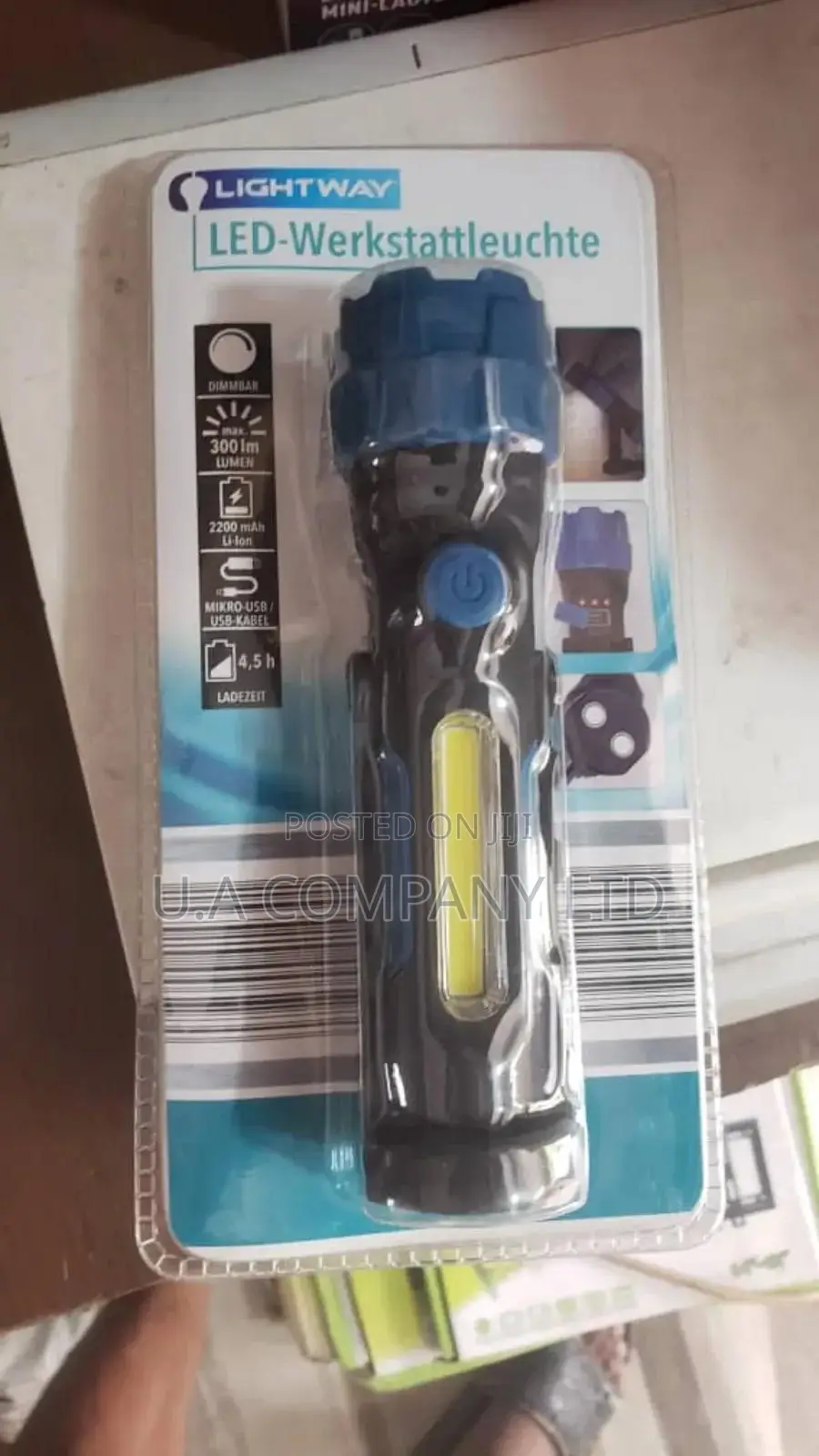 Lightway 300 Lumen Rechargeable Torch With 2 Base Magnets