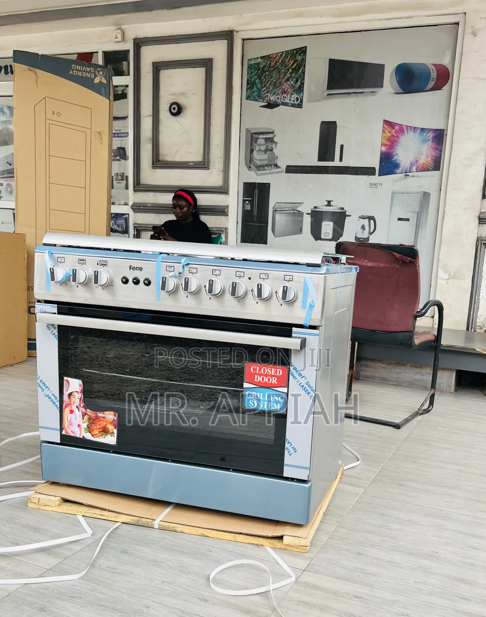 Buy Unique Ferre 60x90 2electric + 4gasturkish Burner(Gray)