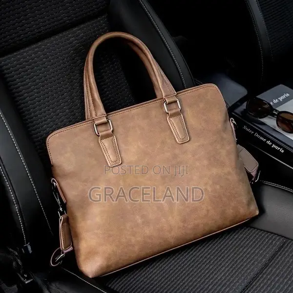 Original Men Leather Briefcase Lawyer Handbag 14inche