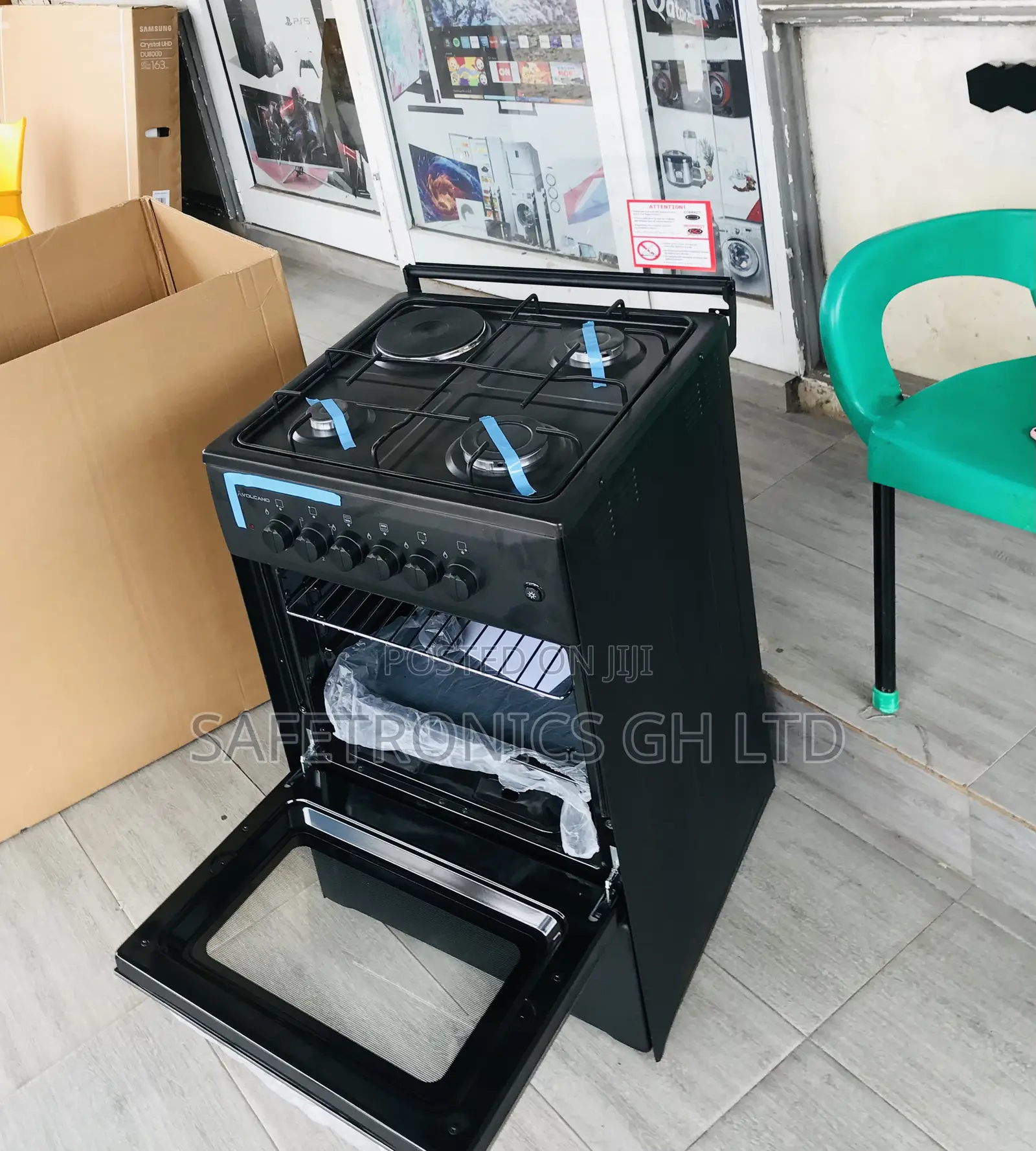 Fast Best Volcano 50x50 Oven 1 Electric 3 Gas Black