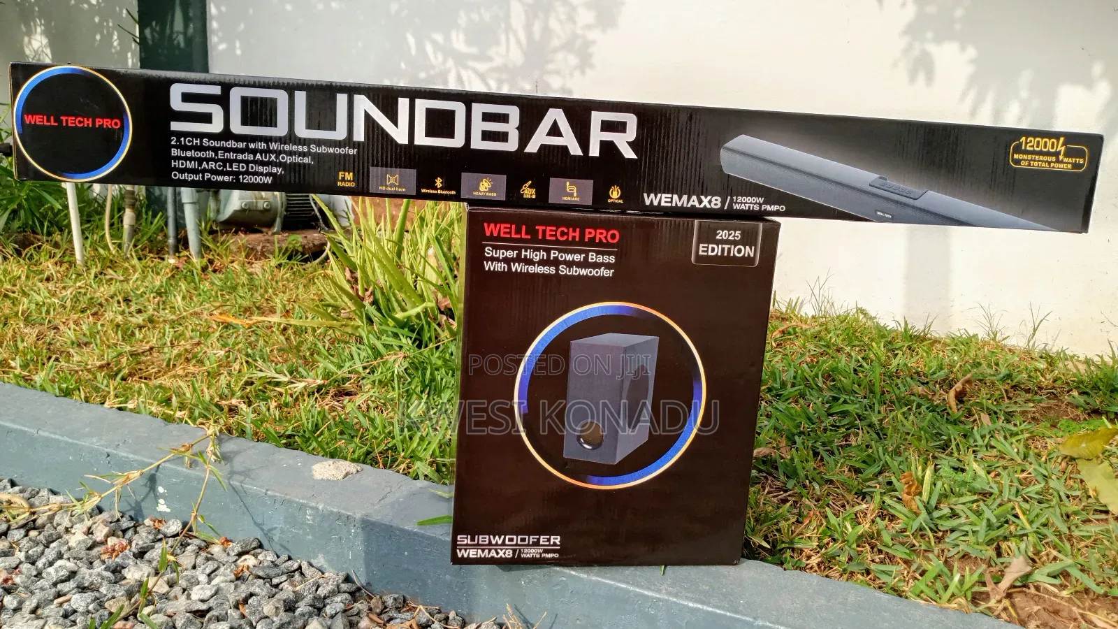 Tv Enhancement Well Tech 12000 Watts Wireless Soundbar