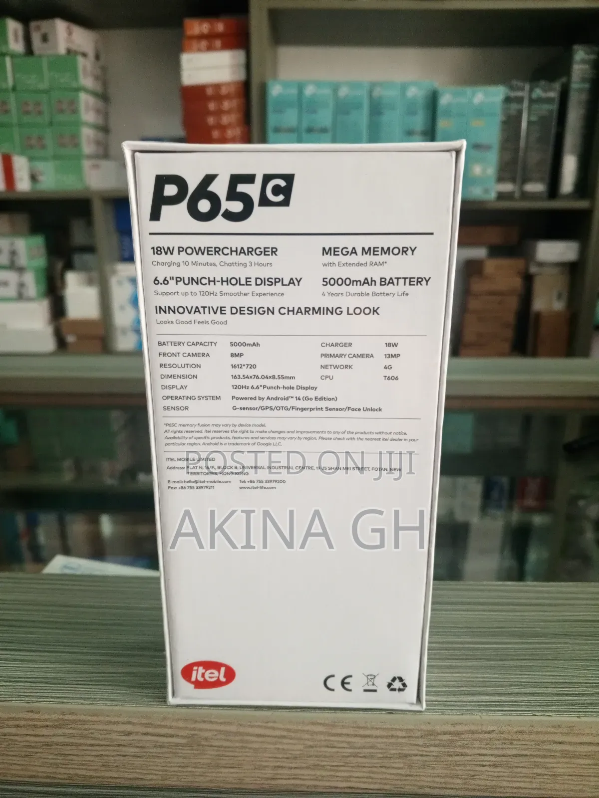 New Itel P65 128 GB Black