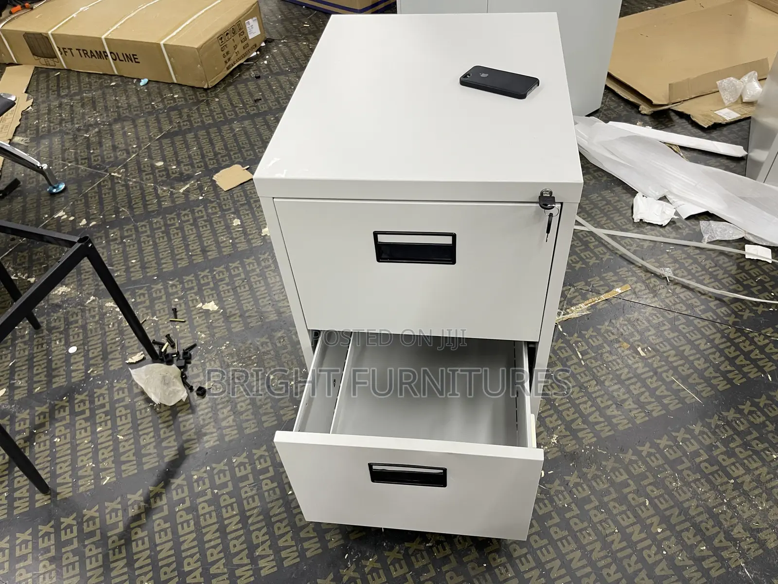 Modern Home Office 2 Drawer Vertical Metal Storage Cabinet