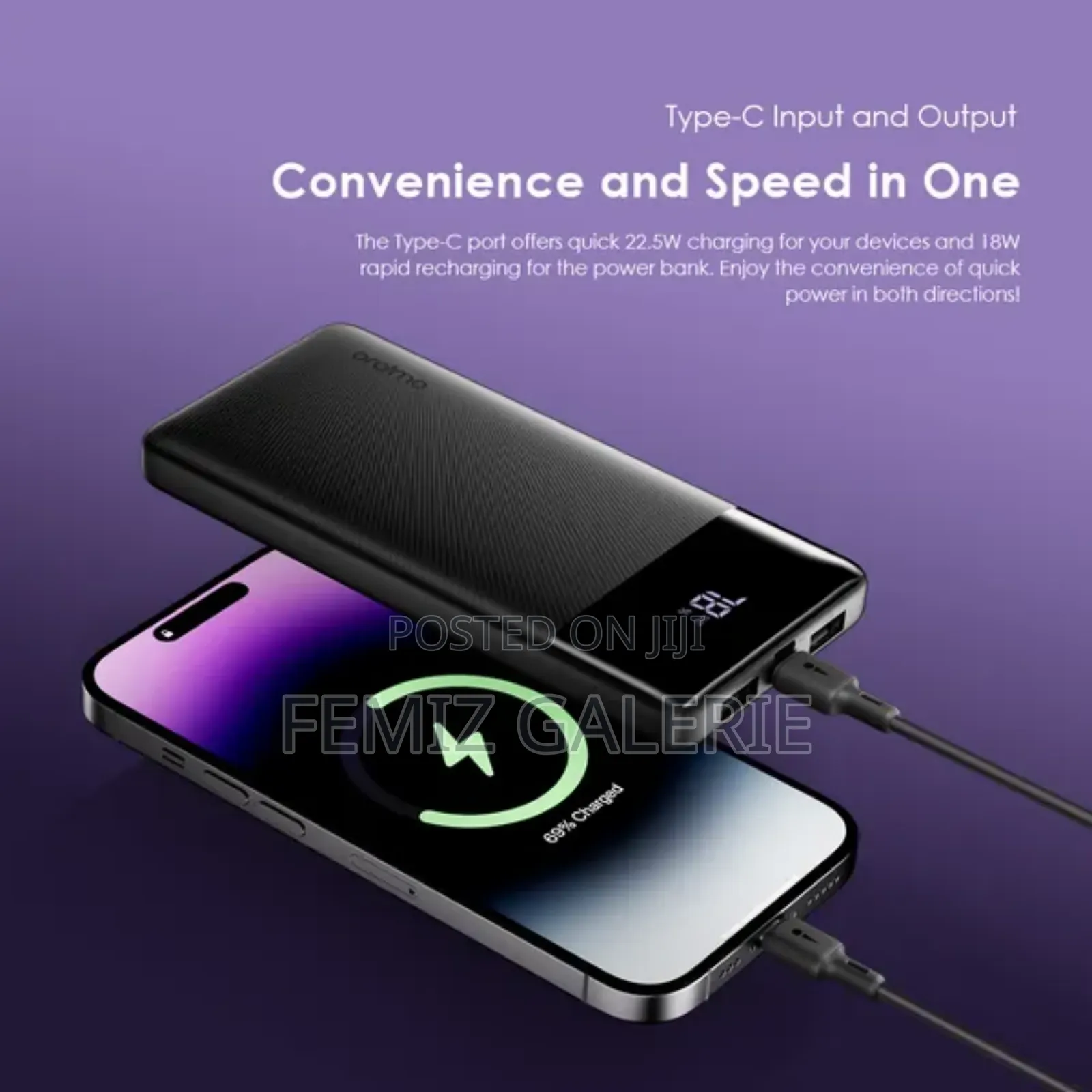 Oraimo Toast 22.5 Byte 10000mah 22.5w Power Bank