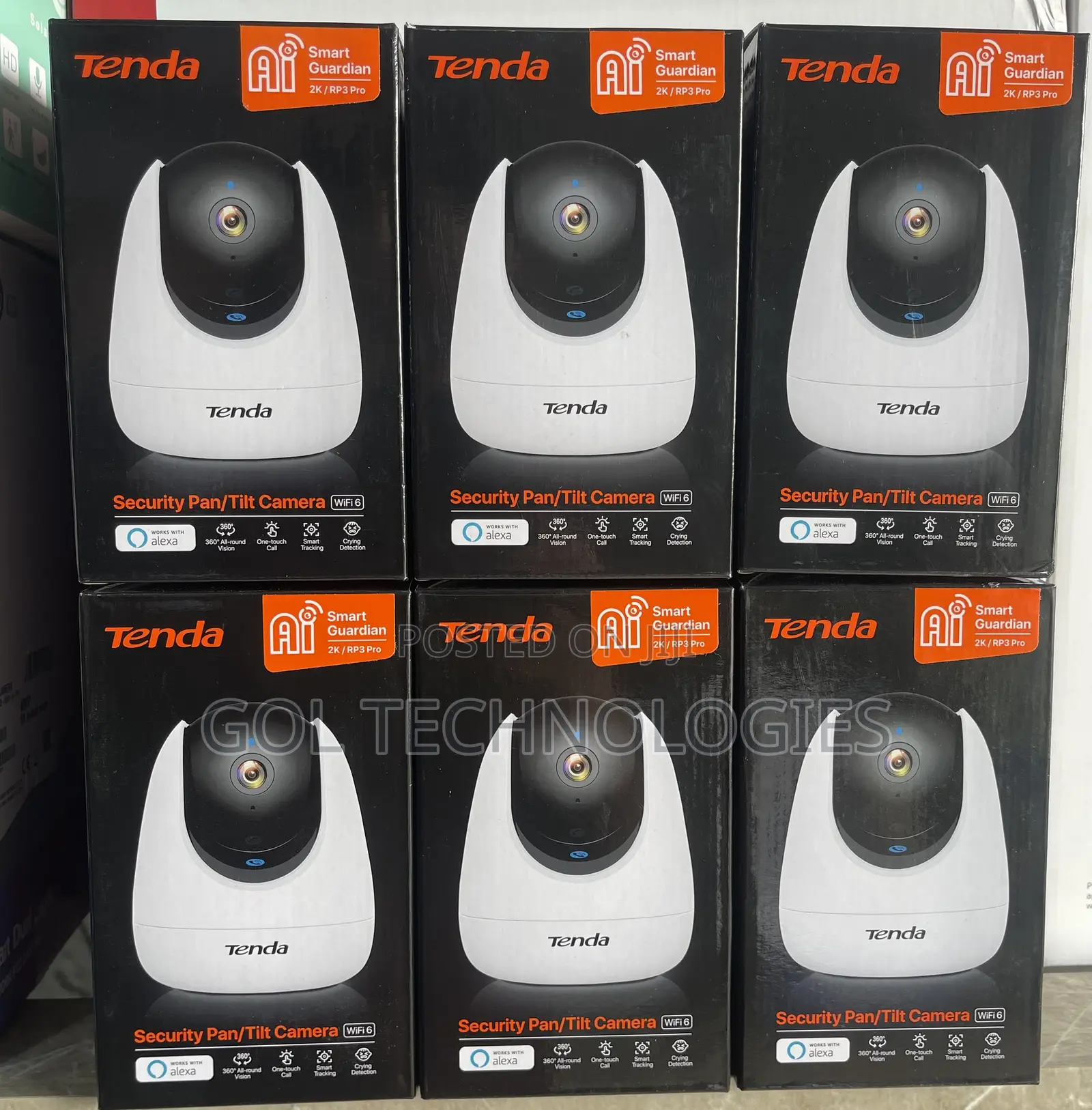 Tenda Smart Wifi Camera PTZ Pan/Tilt Rp3 Pro