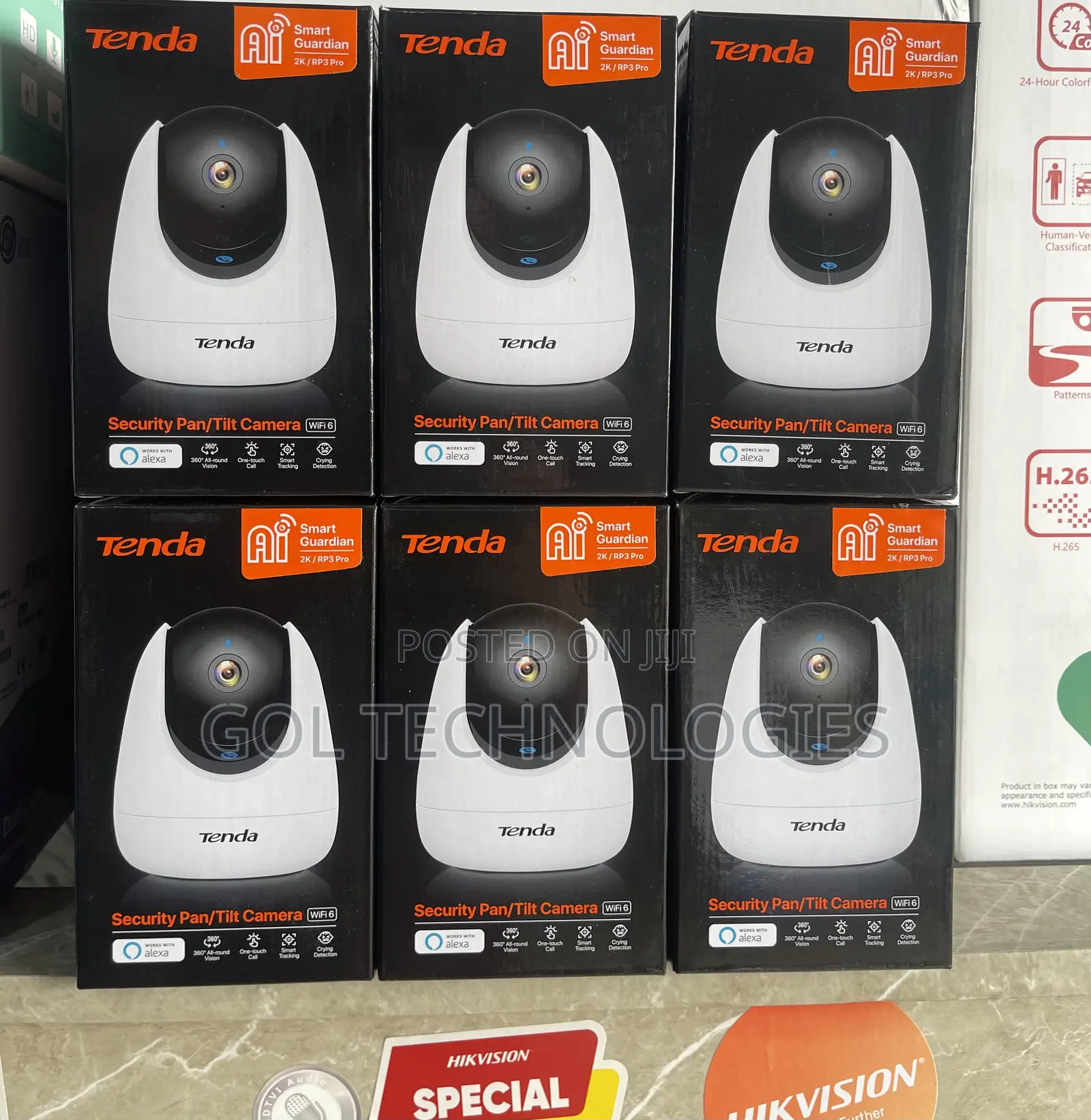 Tenda Smart Wifi Camera PTZ Pan/Tilt Rp3 Pro