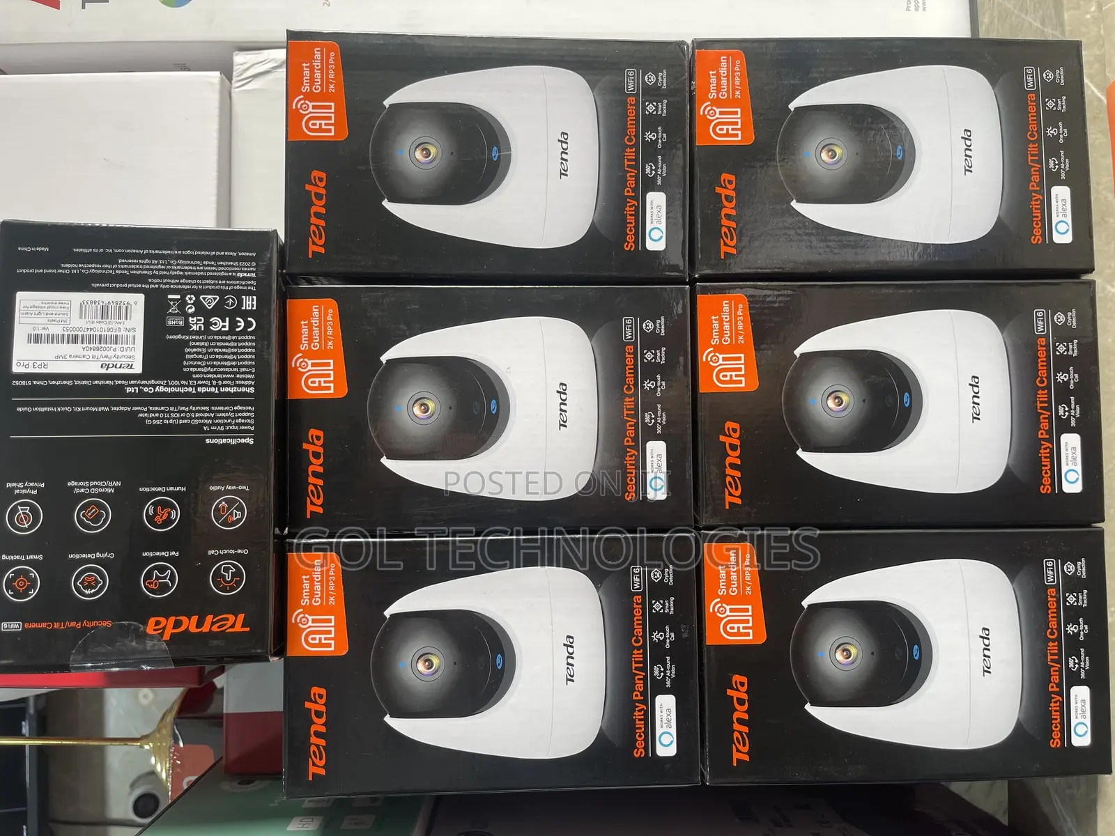 Tenda Smart Wifi Camera PTZ Pan/Tilt Rp3 Pro