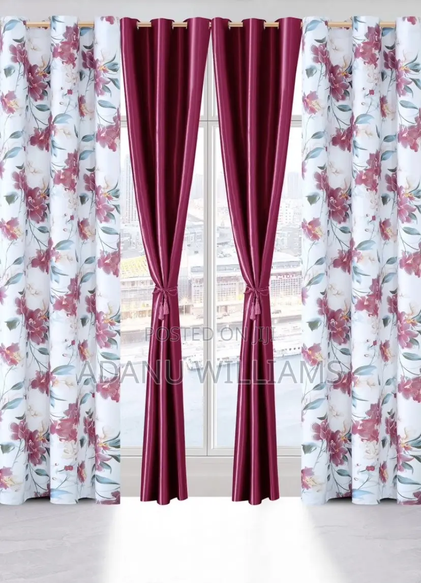 Luxurious 4in1 Curtains Set (Available in Diff Colors )