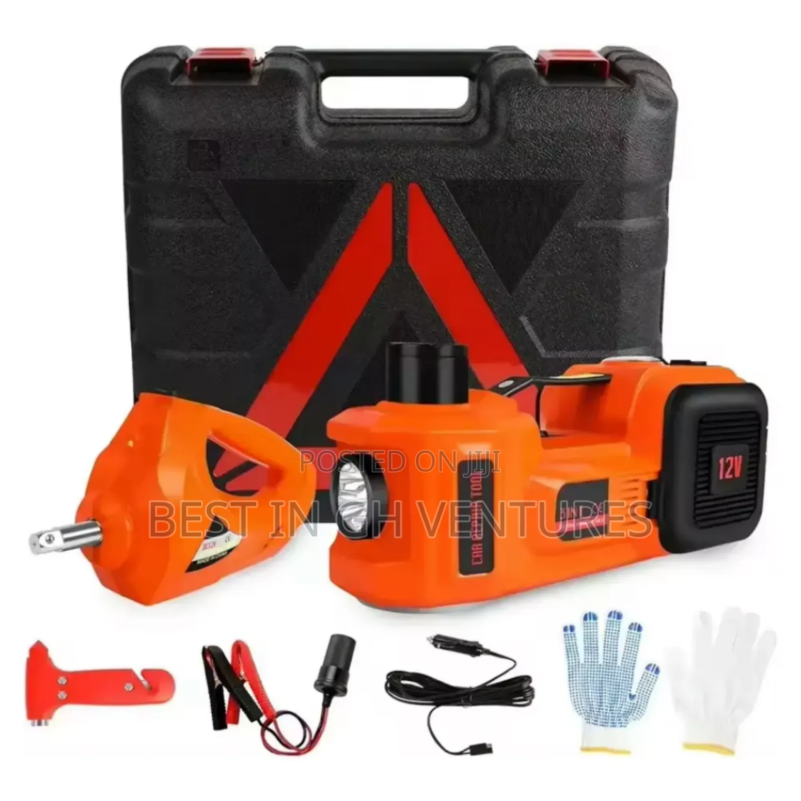 Emergency Car Electric Jack Wrench Tire Inflator