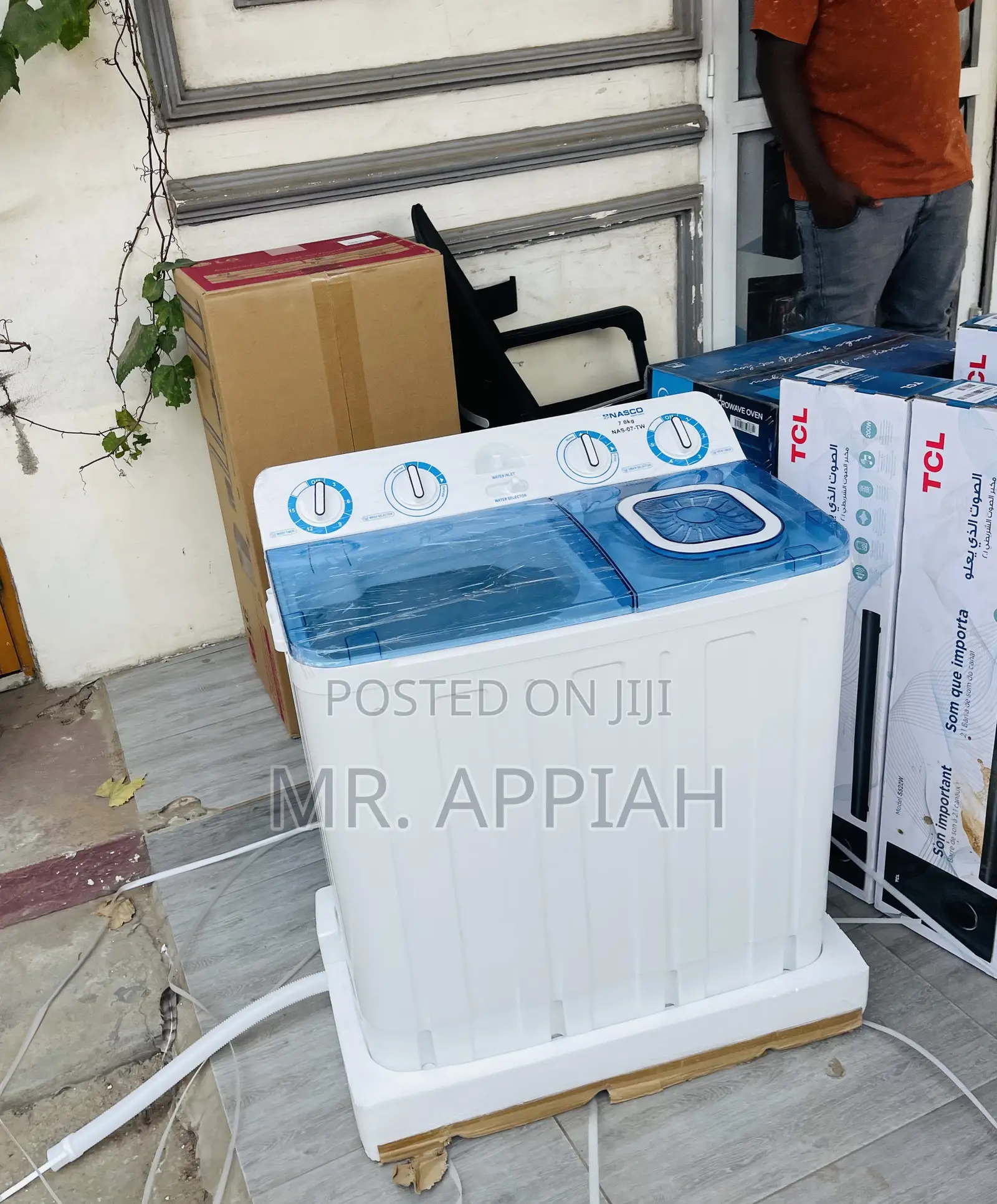 Fast Cleaning Nasco 7kg Semi-Auto Electric Washing Machine.