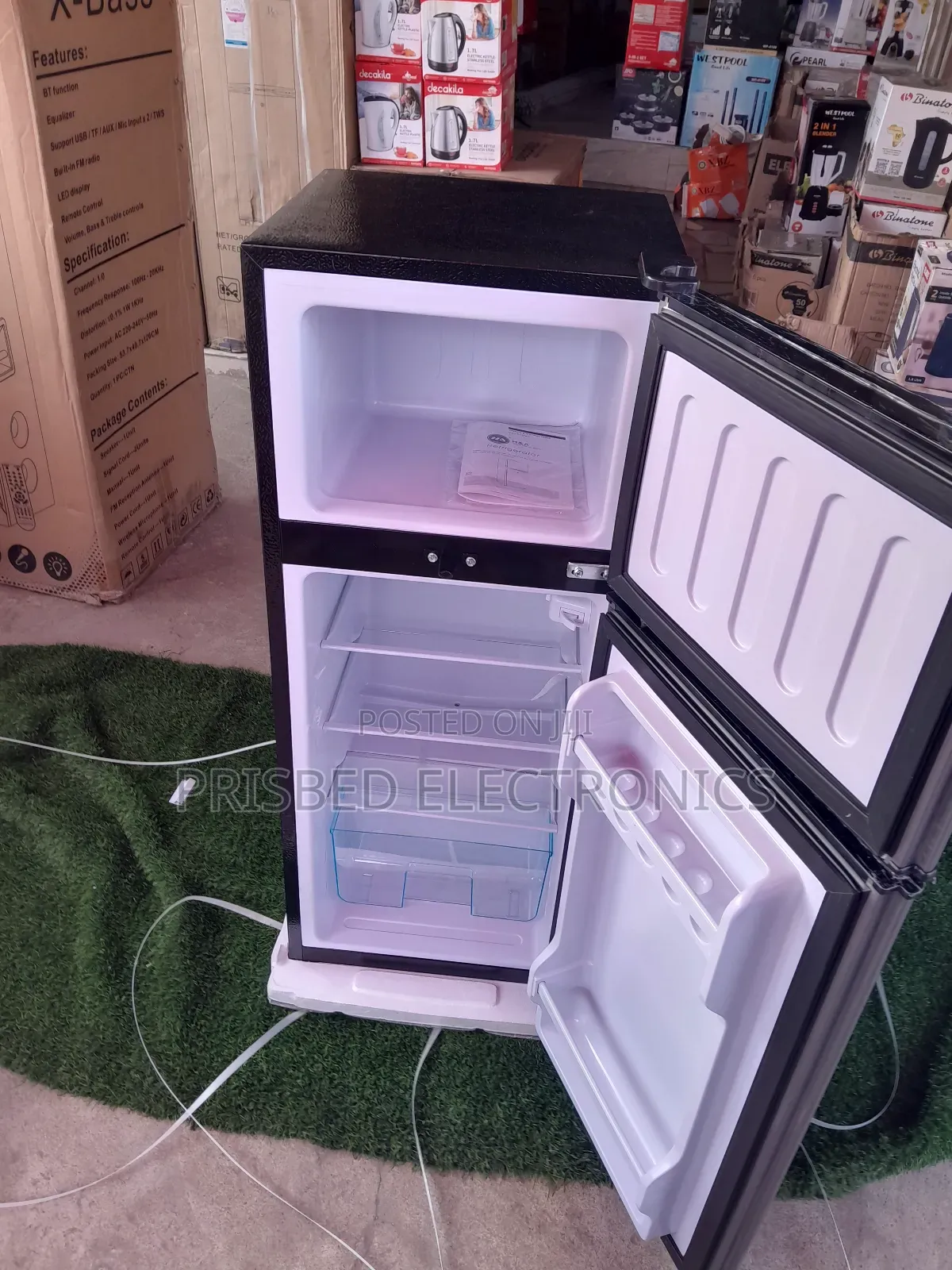 H a Table Top Double Door Fridge 102 Litres Top Freezer