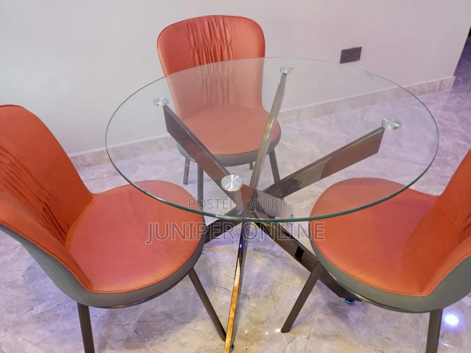 Glass Dinning Set 3chairs