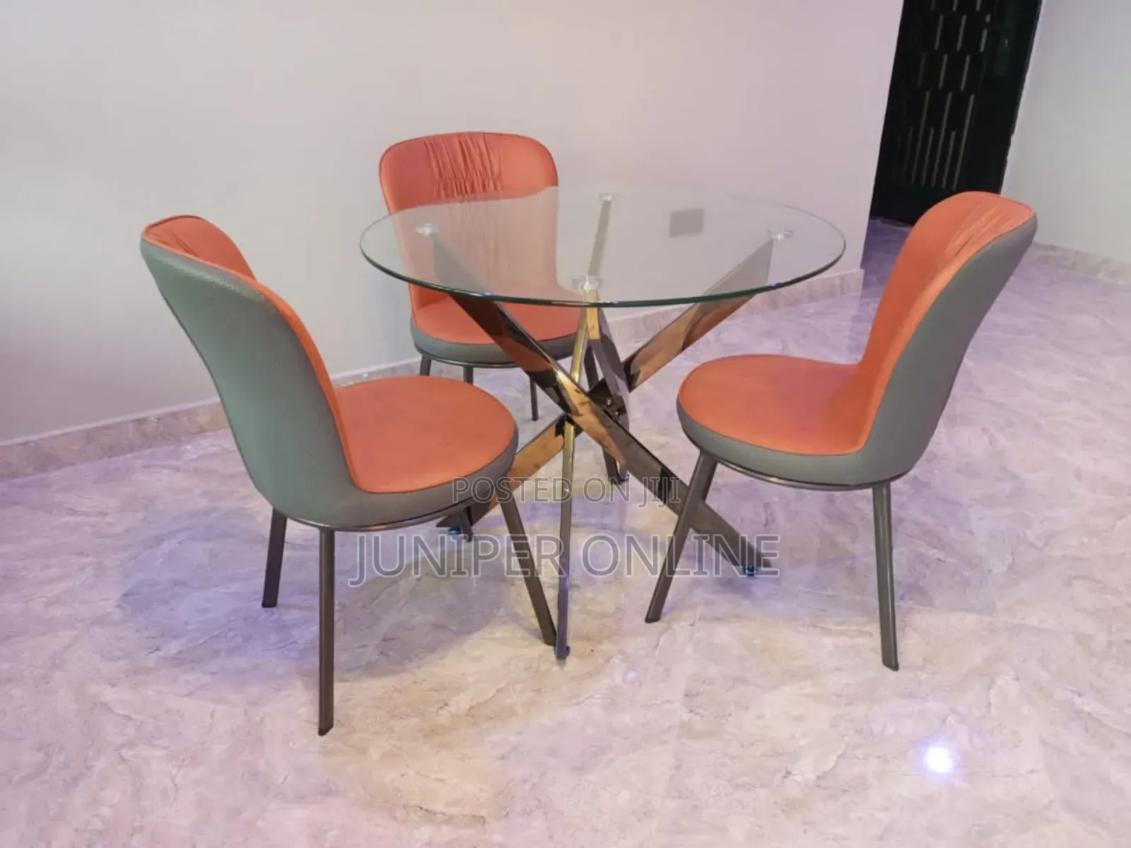 Glass Dinning Set 3chairs