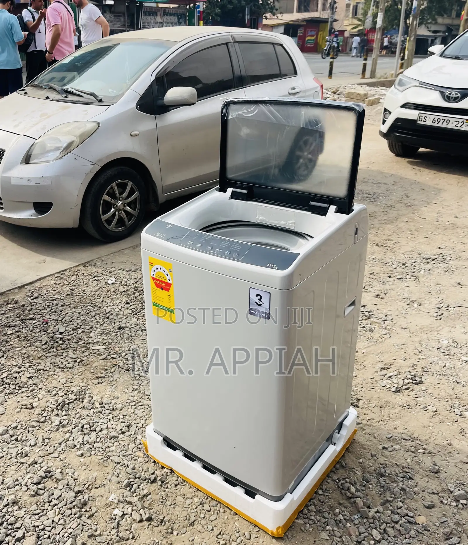 Quiet and Efficient TCL 8kg FullyAuto Washing Machine(Gray)