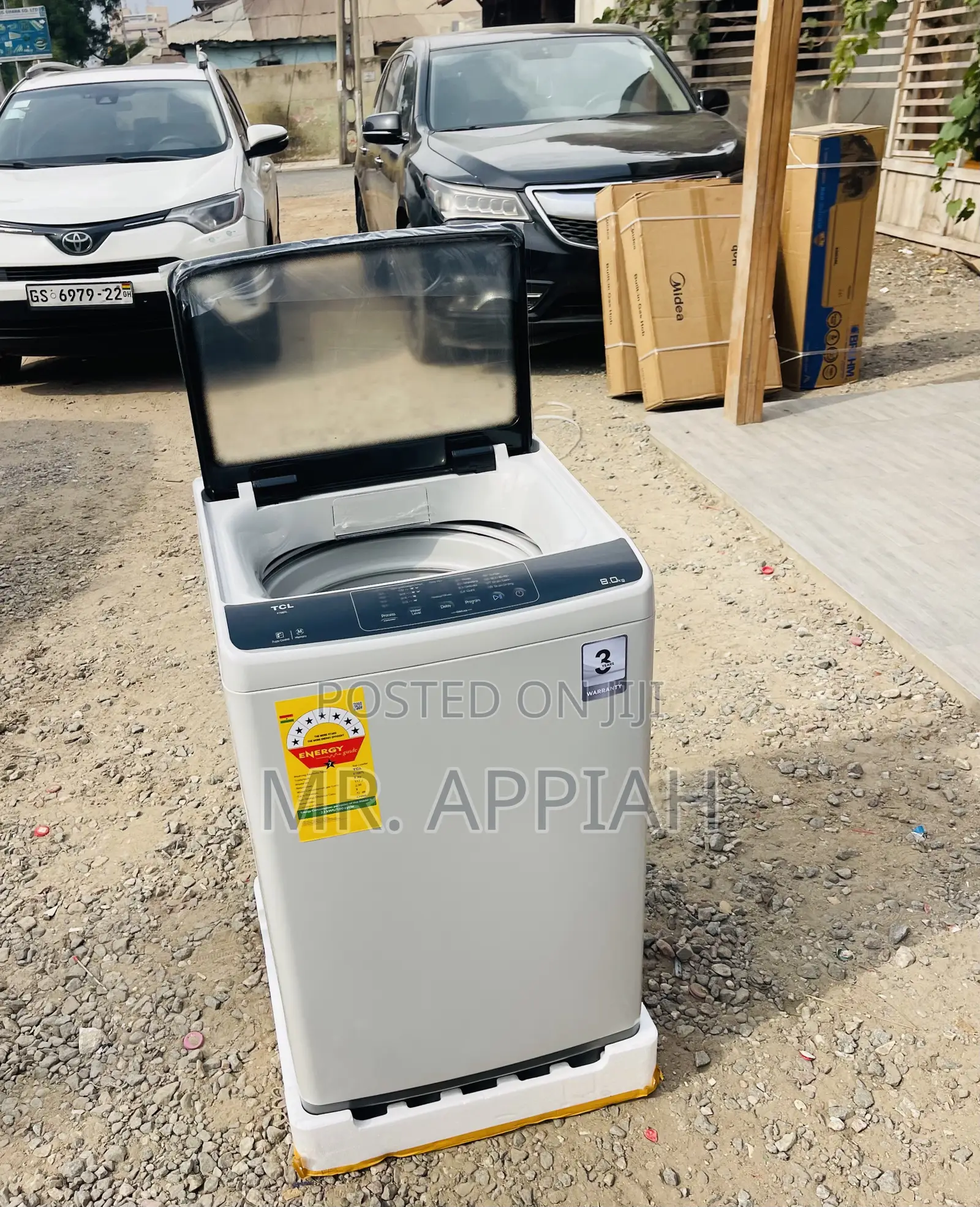 Clean Washing TCL 8kg Fully Auto Washing Machine(Gray)