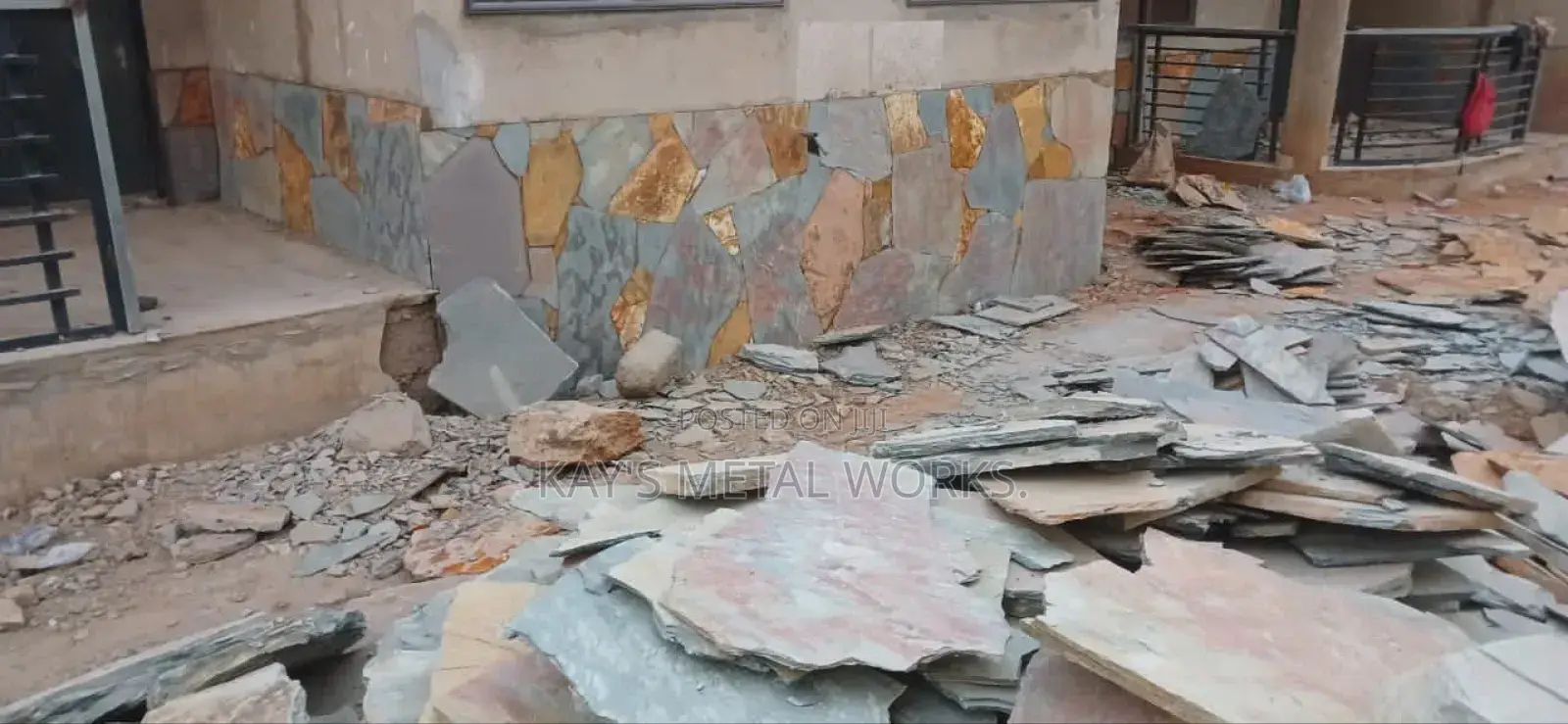Wall Flat Stone Laying Cutting Service