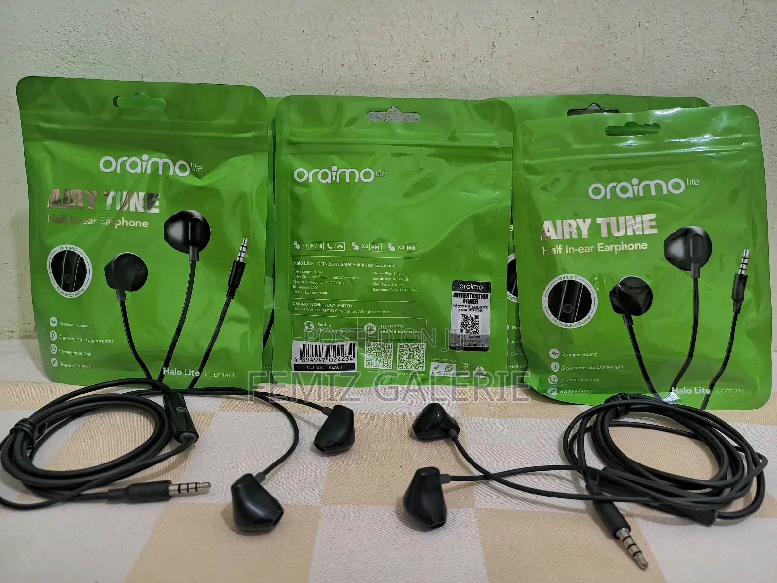 Oraimo Halo Lite 3.5mm Half in-Ear Earphones