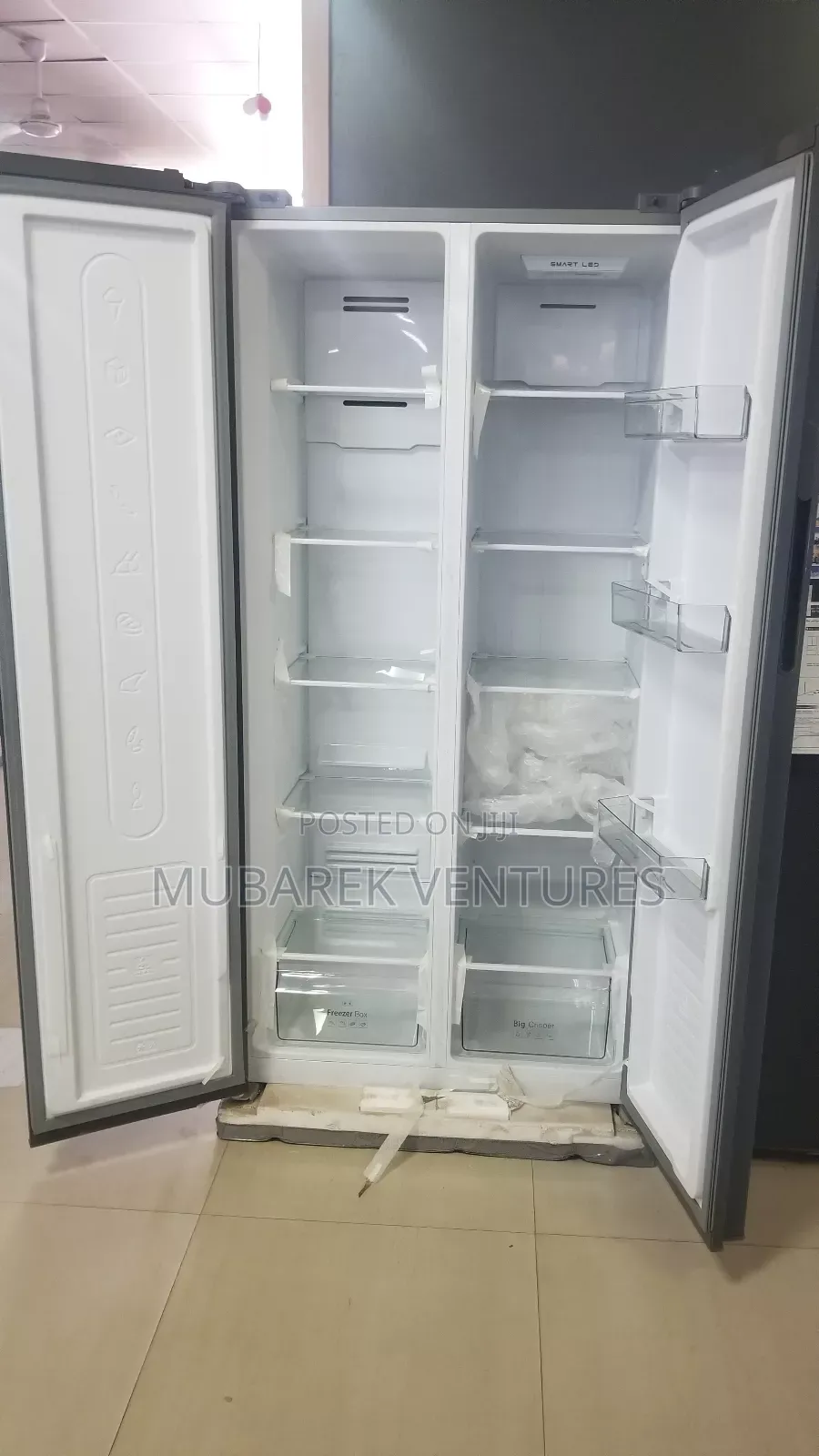 Nasco-425 Ltr-side-by-side-refrigerator-metalic-silver
