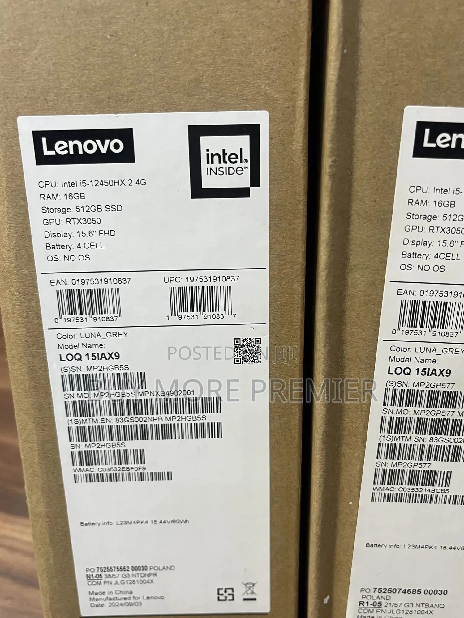 New Laptop Lenovo LOQ 15IRH8 16GB Intel Core i5 SSD 512GB