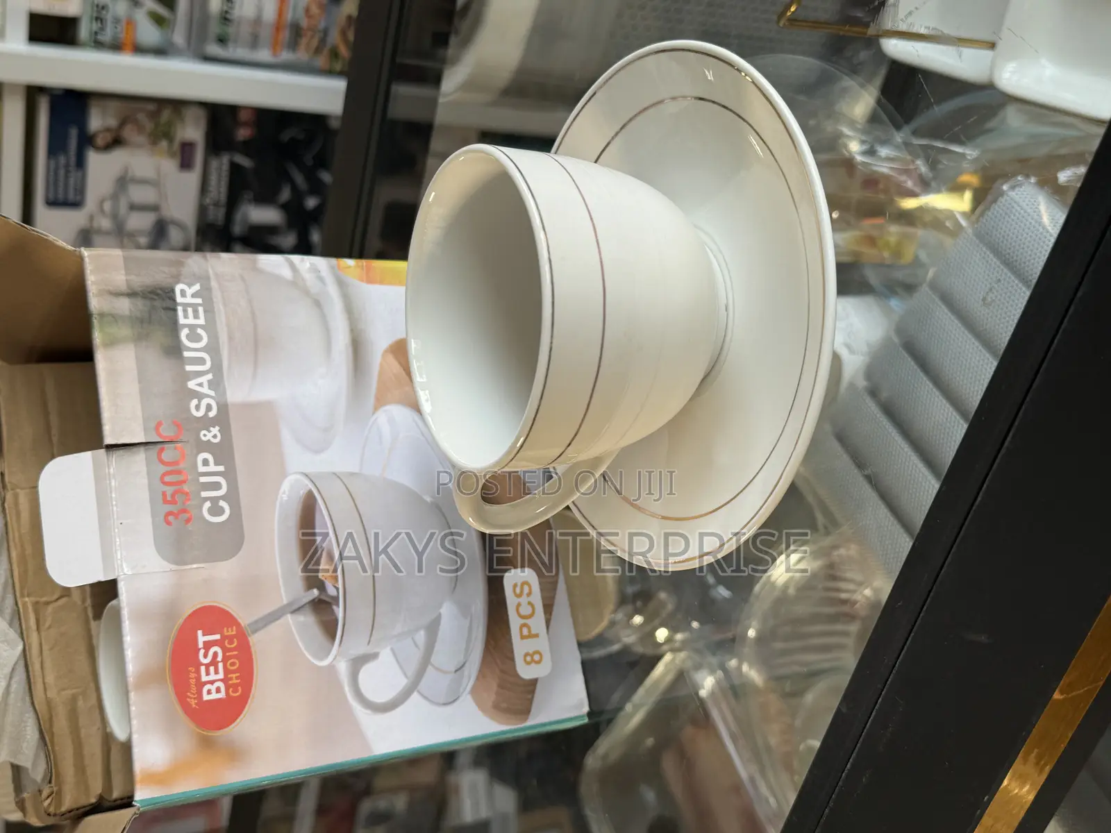 Tea Mug Saucer 8pcs