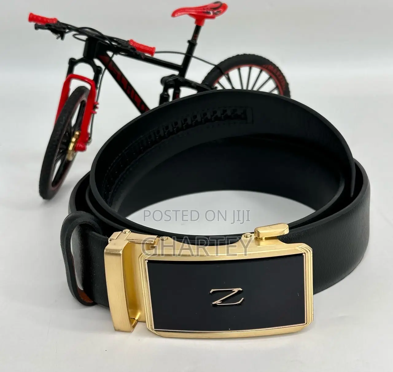 Designer Buckle Leather Men’S Belt