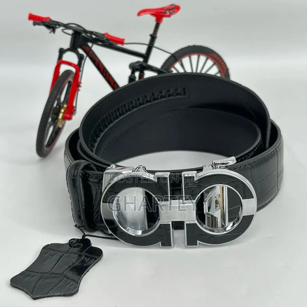 Luxury Designer Buckle Belt (Black)