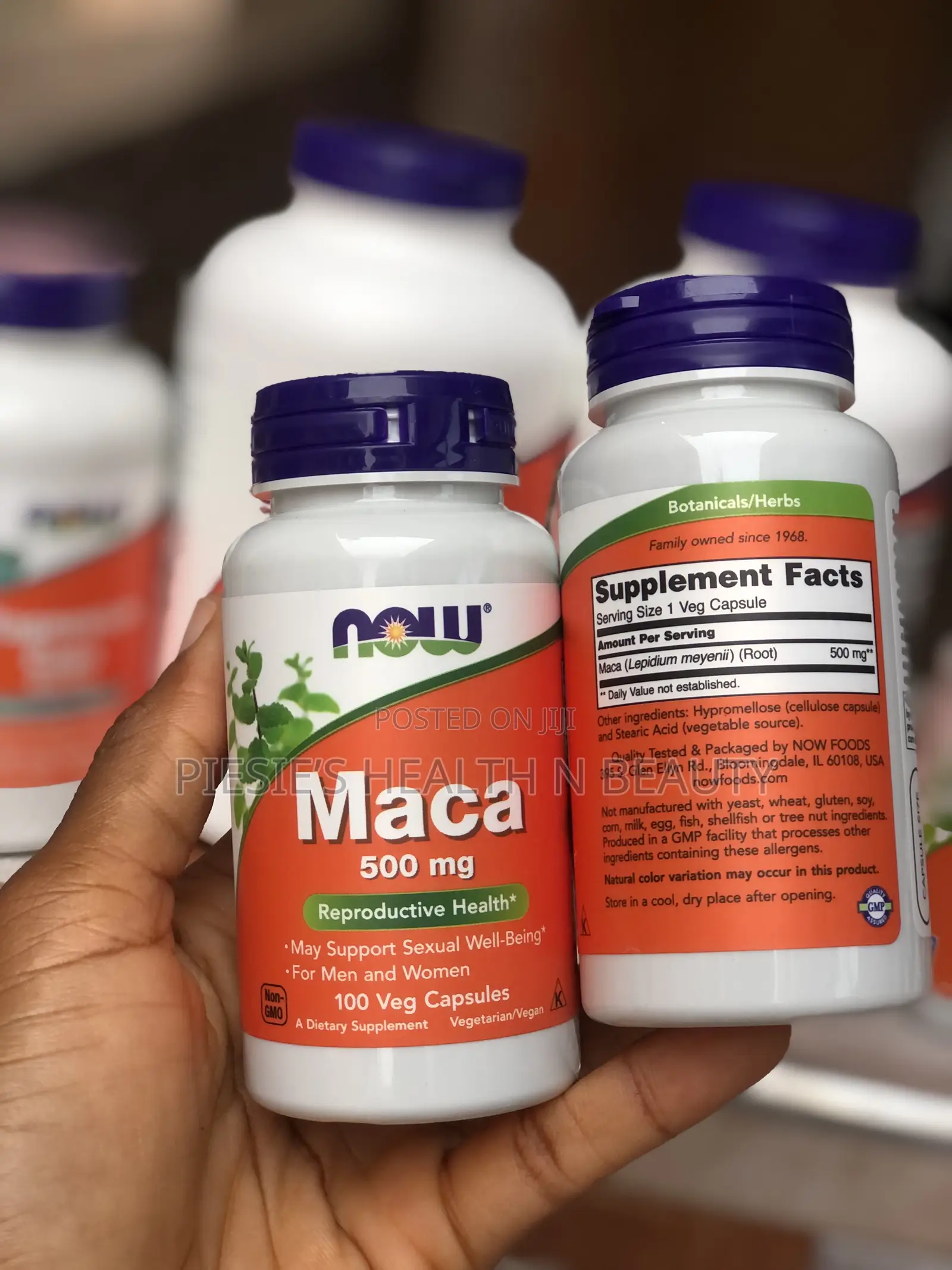 Now Maca 500mg 100 Capsules