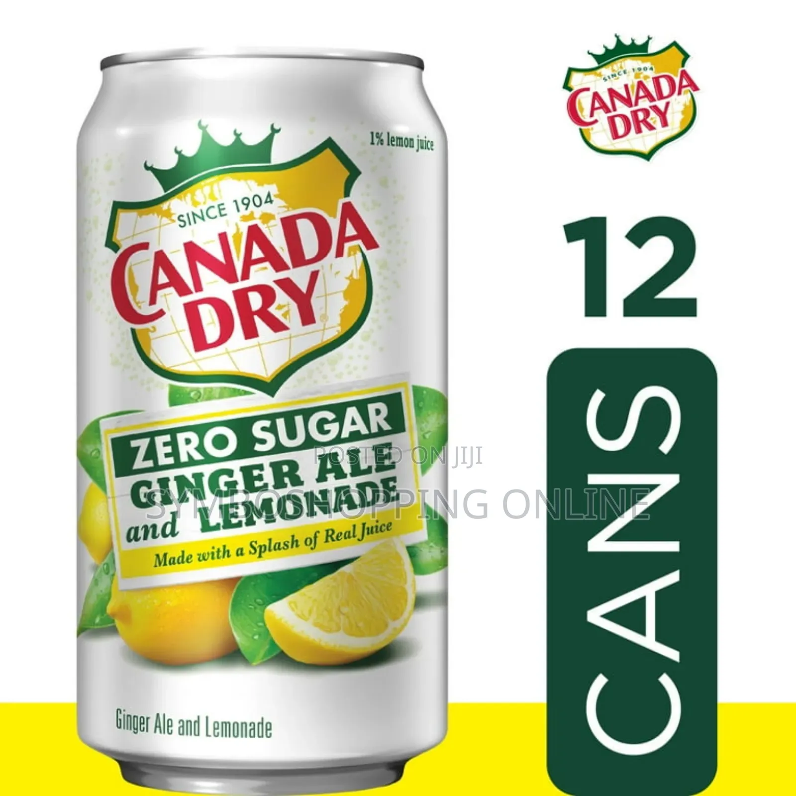 Canada Dry Zero Sugar Ginger Ale and Lemonade 12 Pack Cans