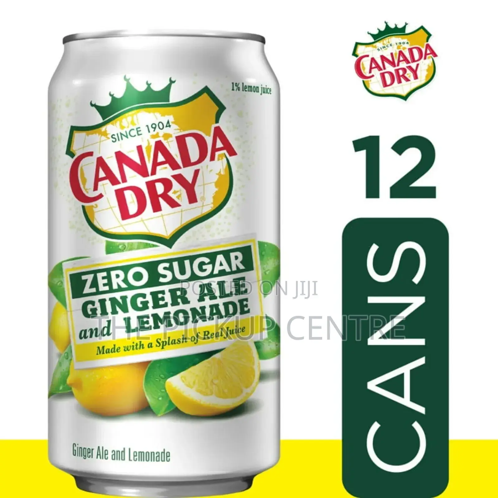 Canada Dry Zero Sugar Ginger Ale and Lemonade 12 Pack Cans