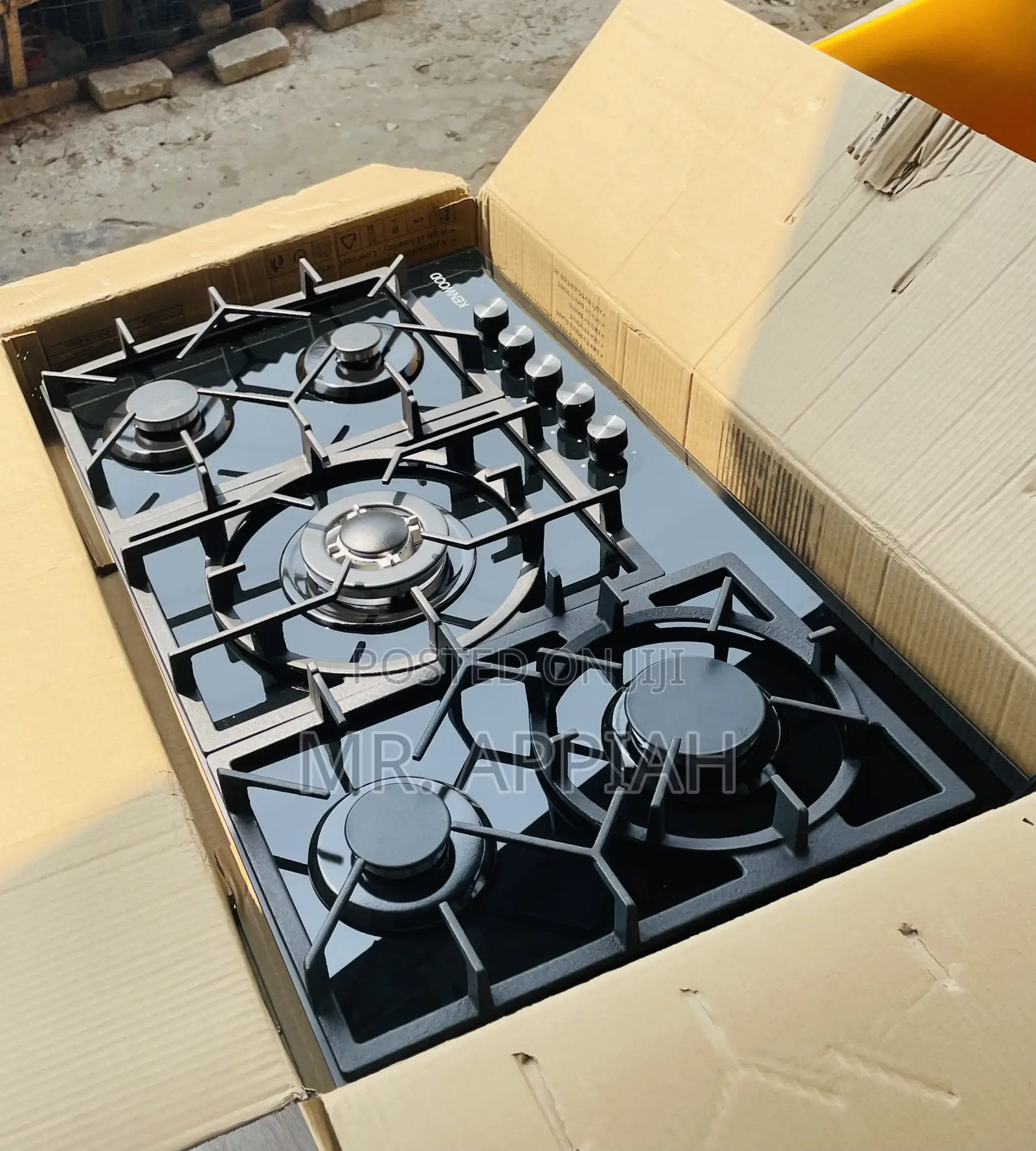 Well Design Kenwood 90cm 5 Gas Inbuilt Burner.