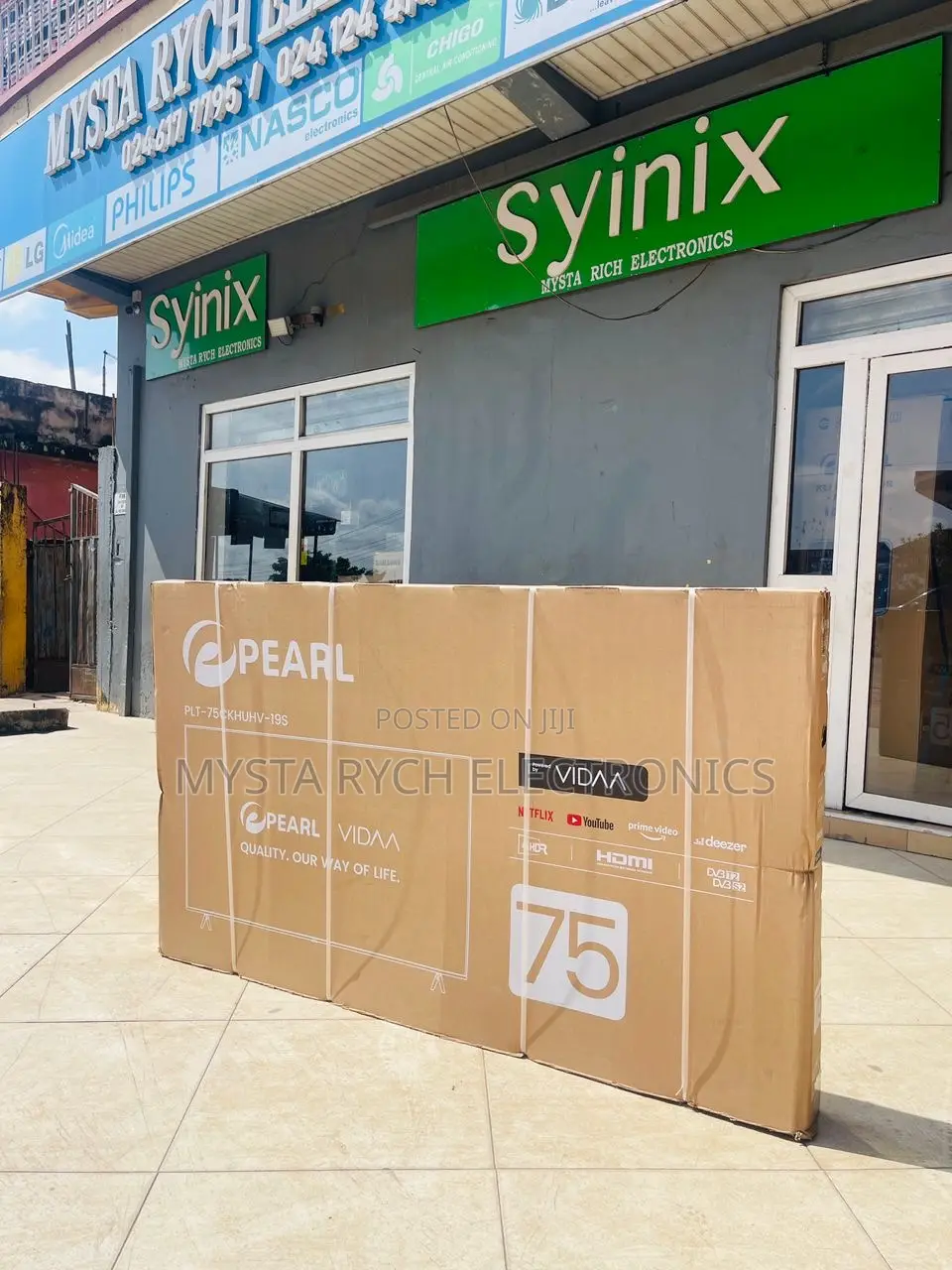 2025 New Pearl 75” Andriod Smart Satellite Tv