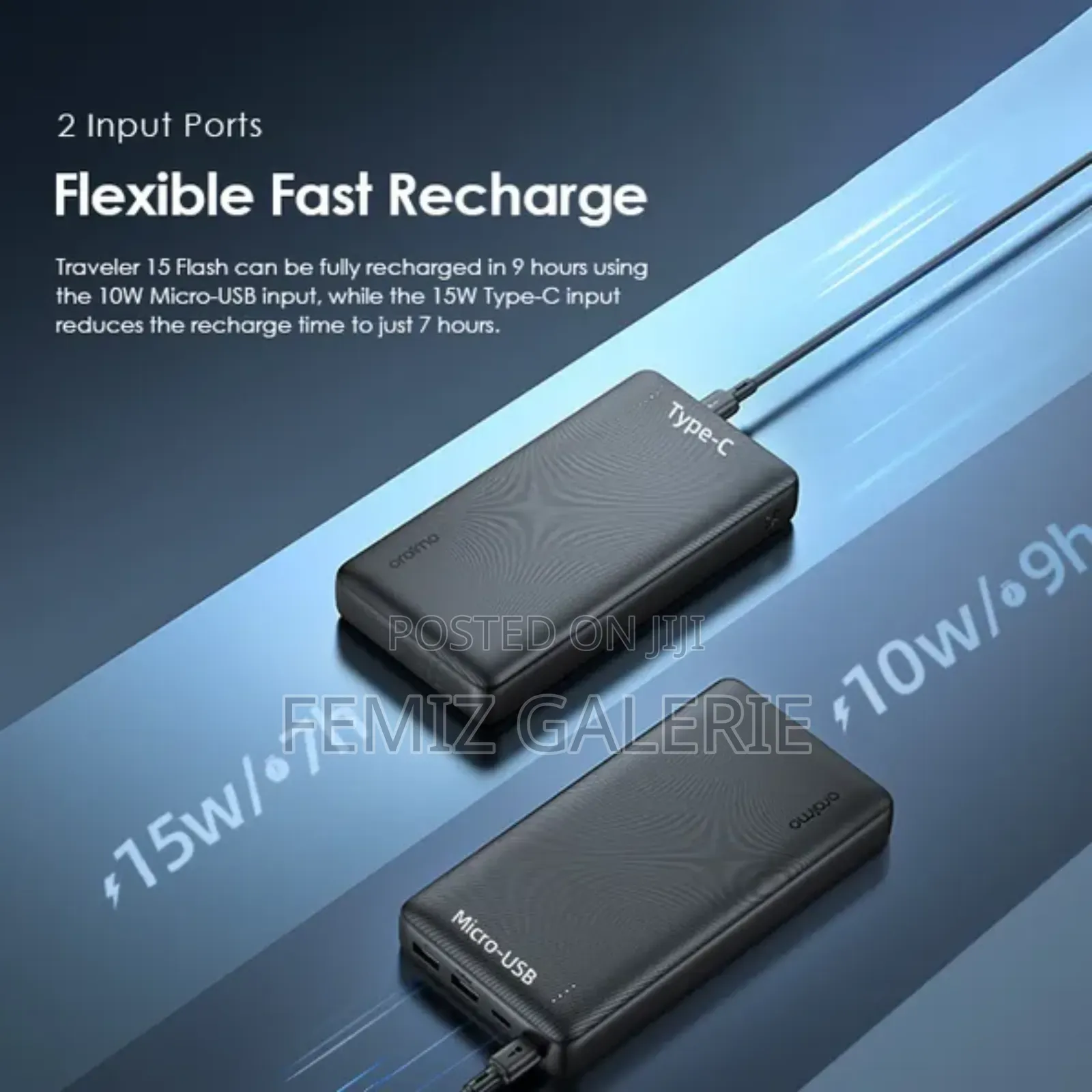 Oraimo Traveler 15 Flash 20000mah 15w Power Bank