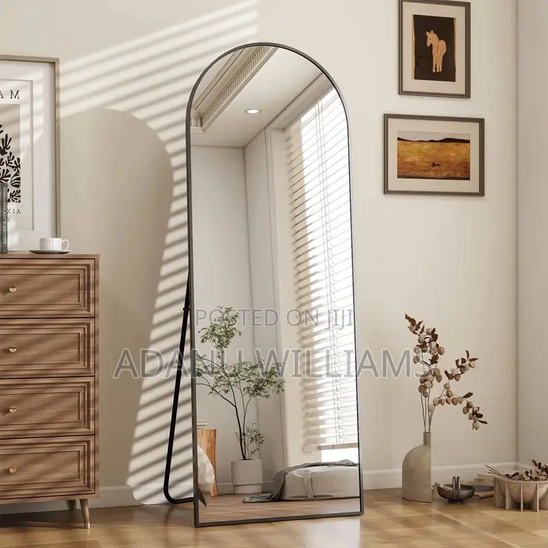 Arched Oversized Full Length Dressing Mirror With Stand