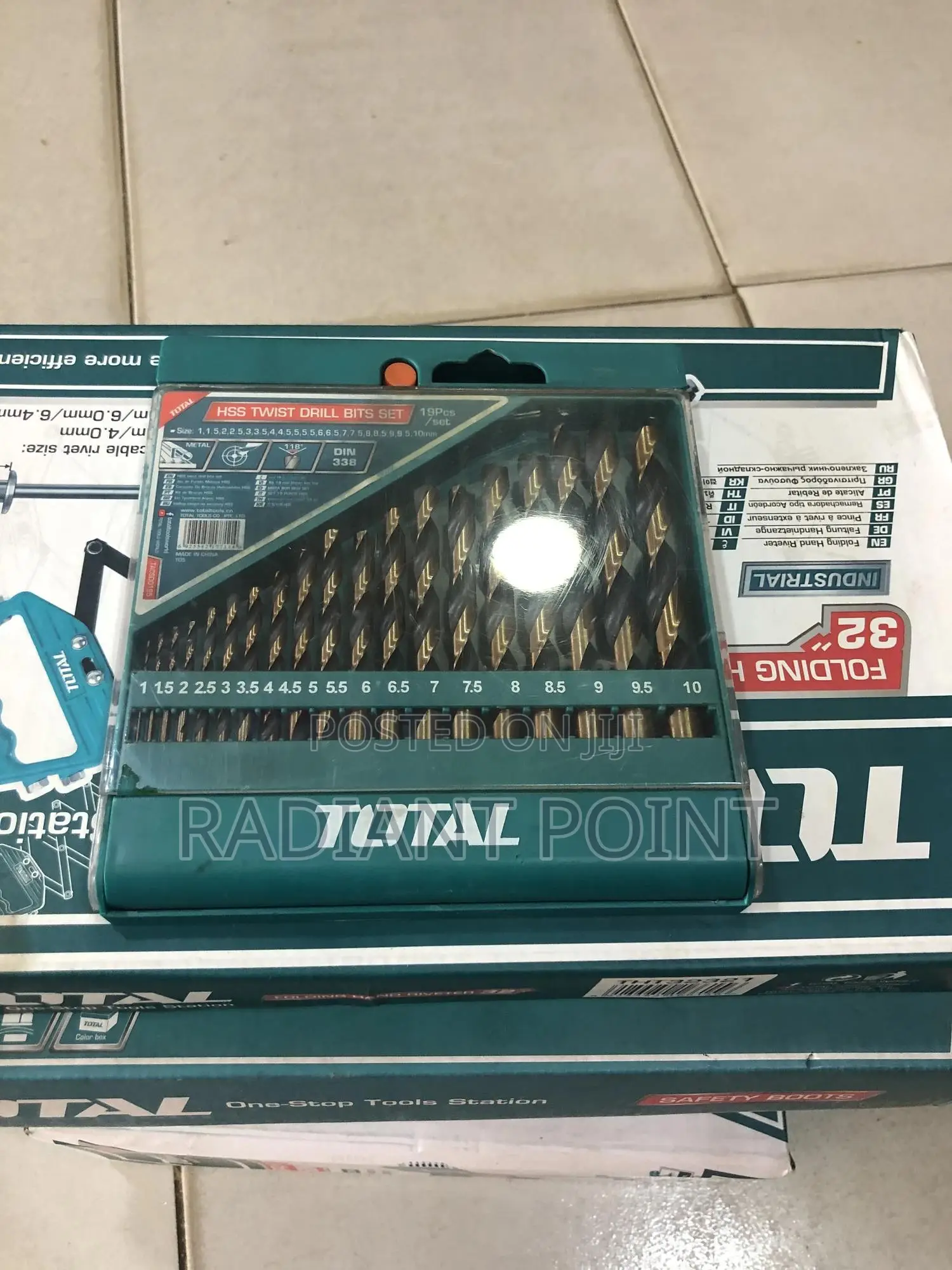 Total HSS Drill Bits Set (19pes)