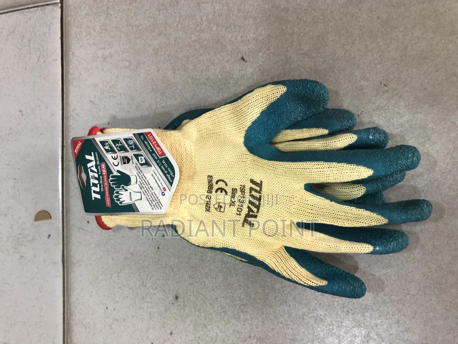 Total Safety Latex Coated Gloves (Xl)