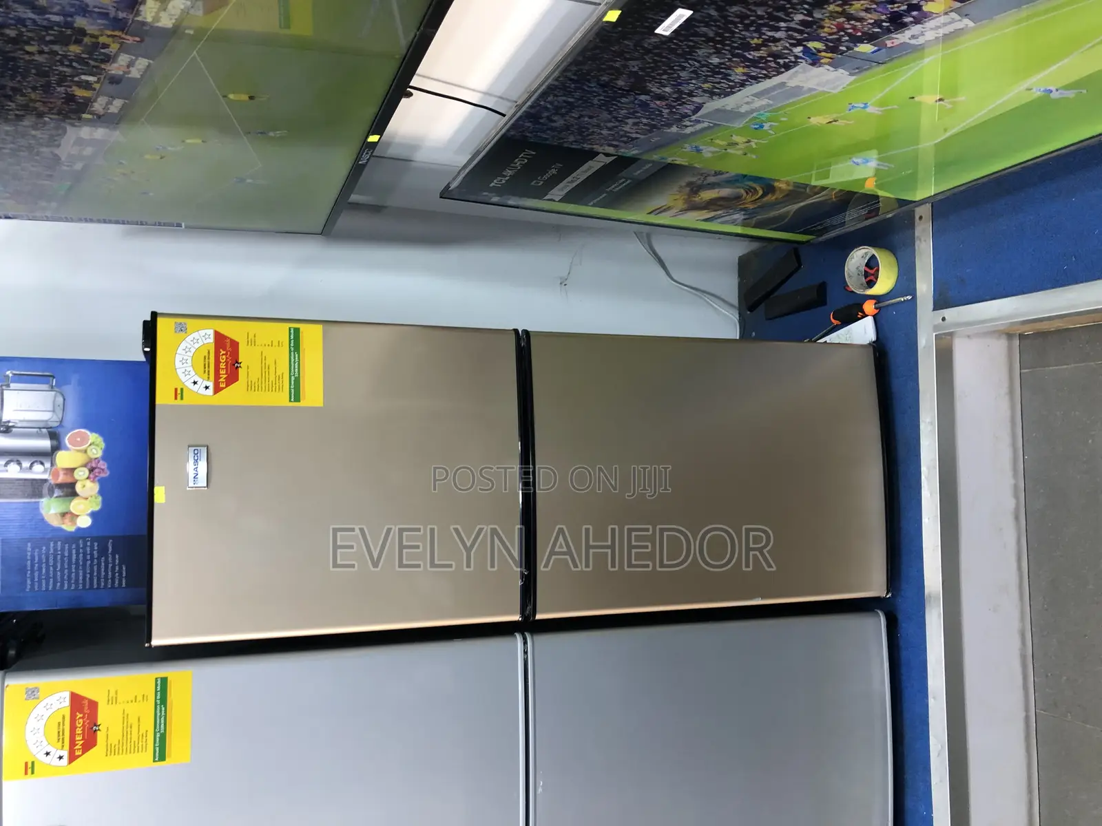 Nasco Gold Color Double Door Fridge 136litres for Sale