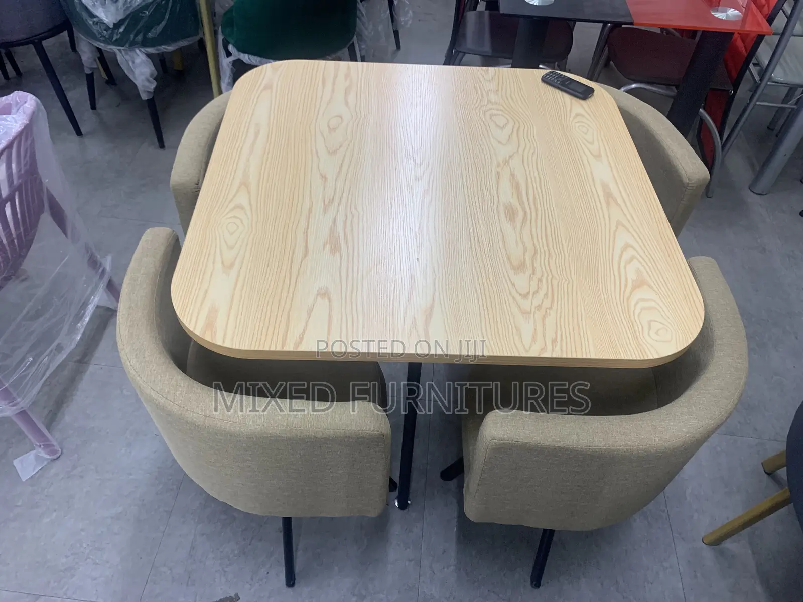 Wooden Dining Table Coffee Modern Table With 4 Seater