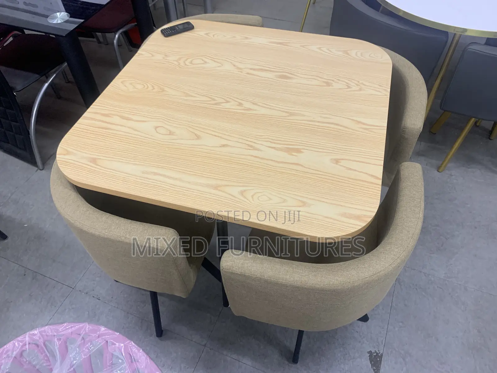 Wooden Dining Table Coffee Modern Table With 4 Seater