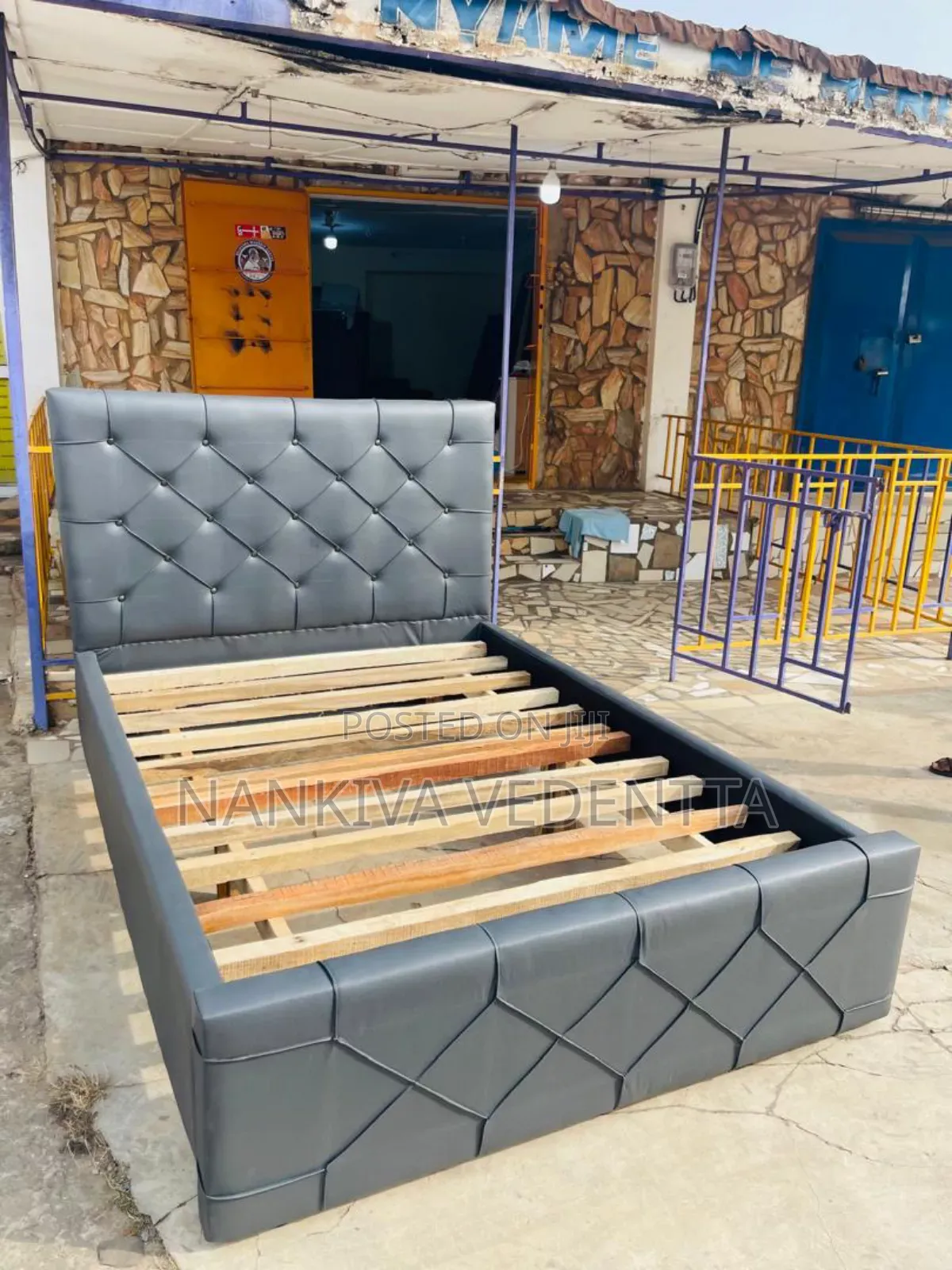 Dark Ash Double Bed Frame