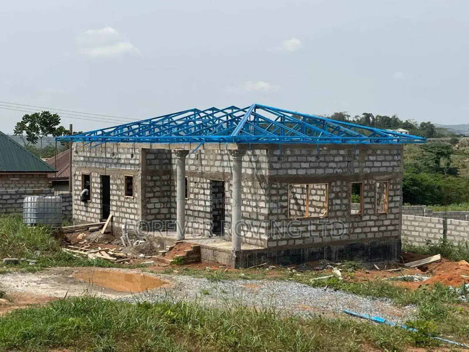 Steel Trusses Ongoing at Akwapim