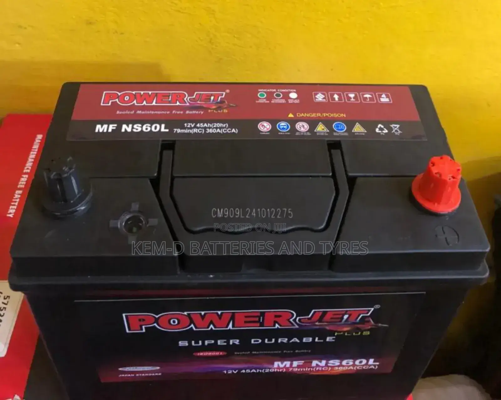 Ns60l 45ah 12v Powerjet Battery - CRV Battery