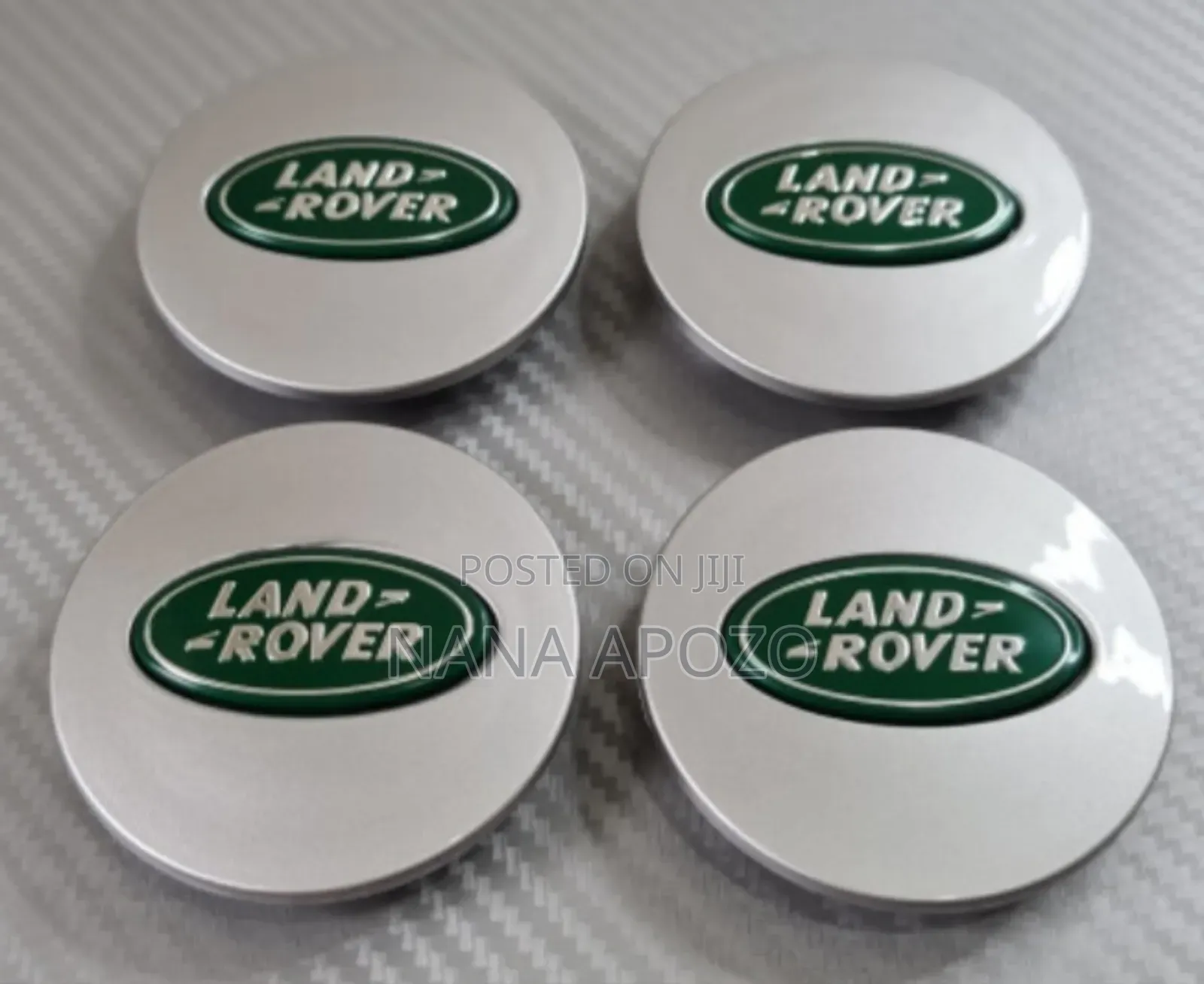 Silver and Green Range Rover Wheel Cups Available