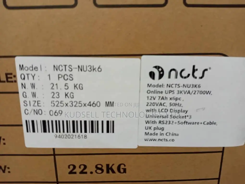 Ncts Online 3000va 3kva Ups