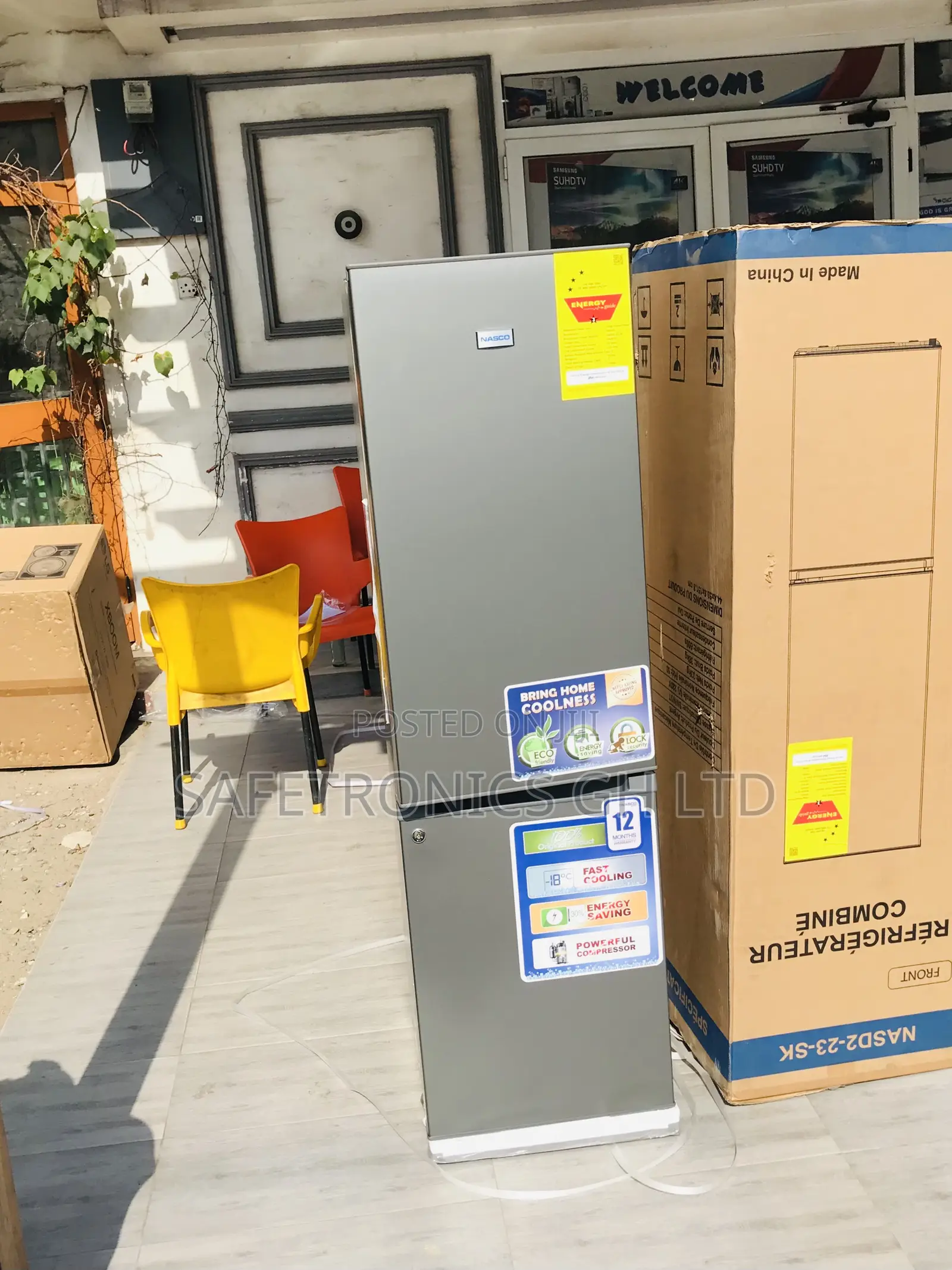 Bottom Freezer Cool Zone Nasd2-23-Sk Grey Doubledoor Fridge