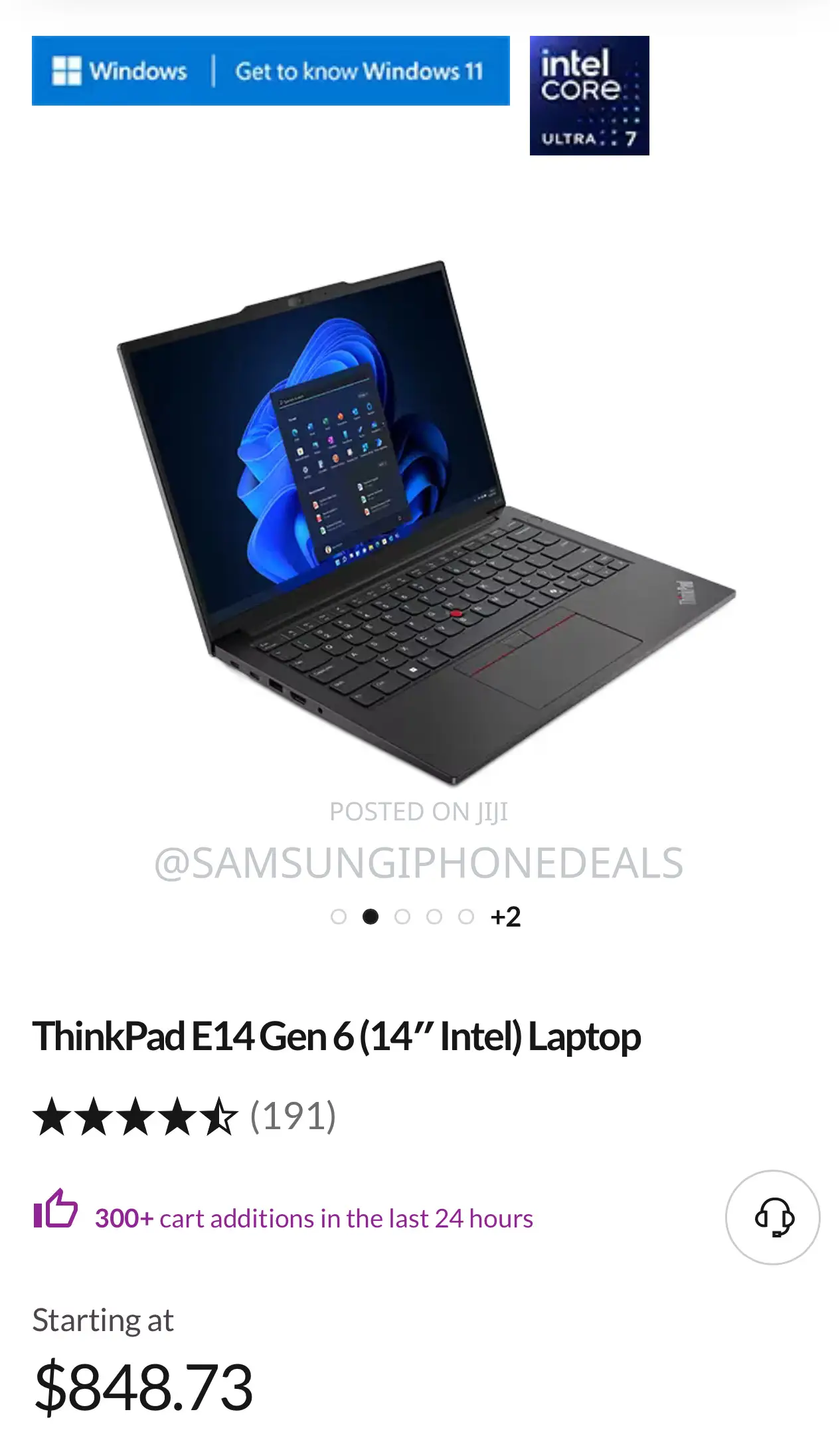 New Laptop Lenovo ThinkPad E14 Gen 5 16GB Intel Core Ultra 7 SSD 512GB