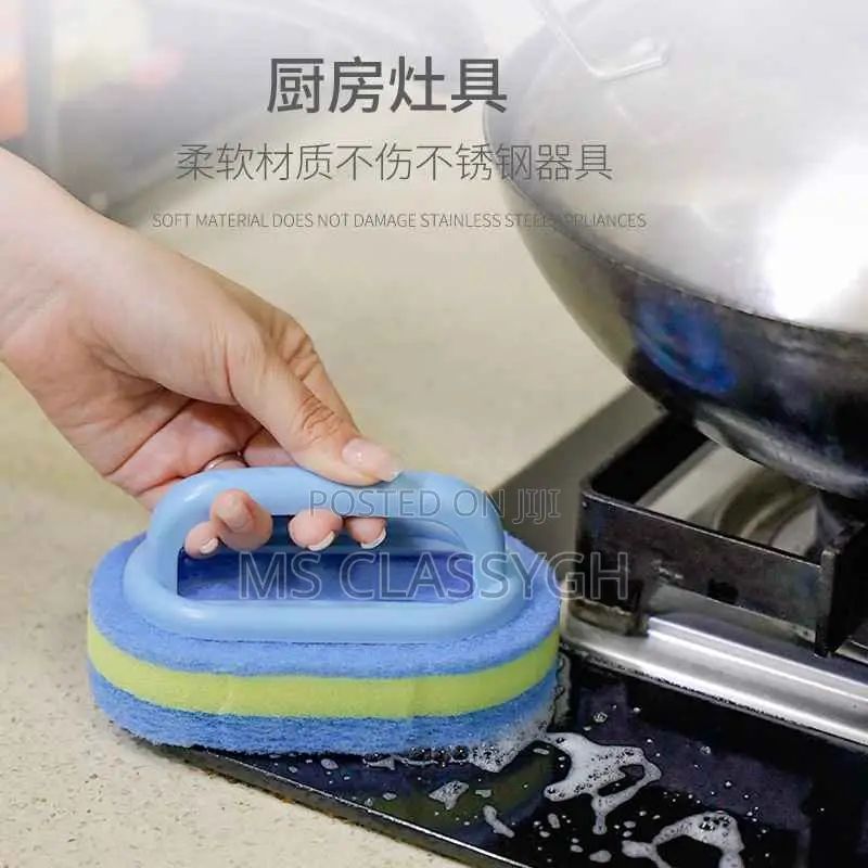 Sponge Ceramic Brush Kitchen Bathroom Toilet Cleaning Sponge