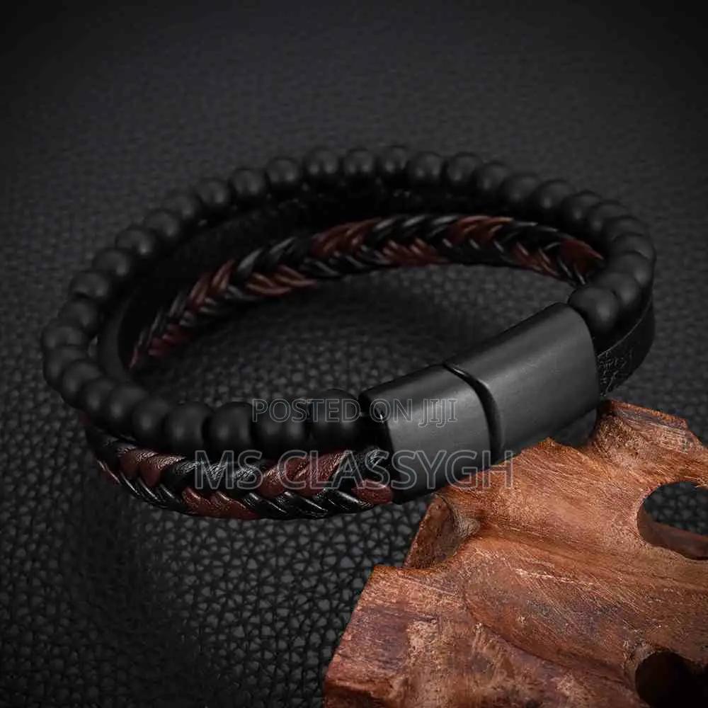 Men Classic Hand Woven Multi-Layer Combination Bracelet
